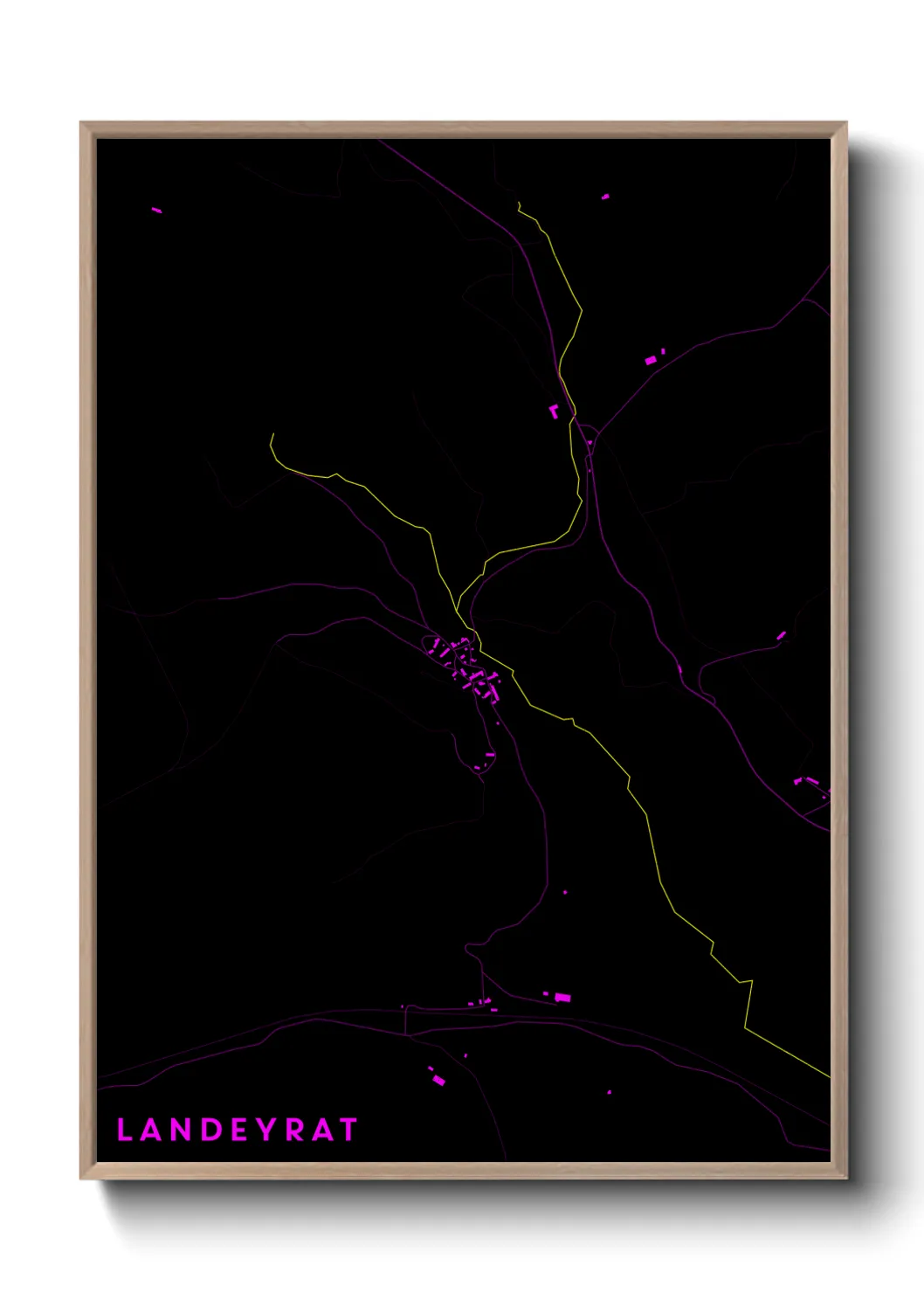 Une affiche de carte sur Landeyrat