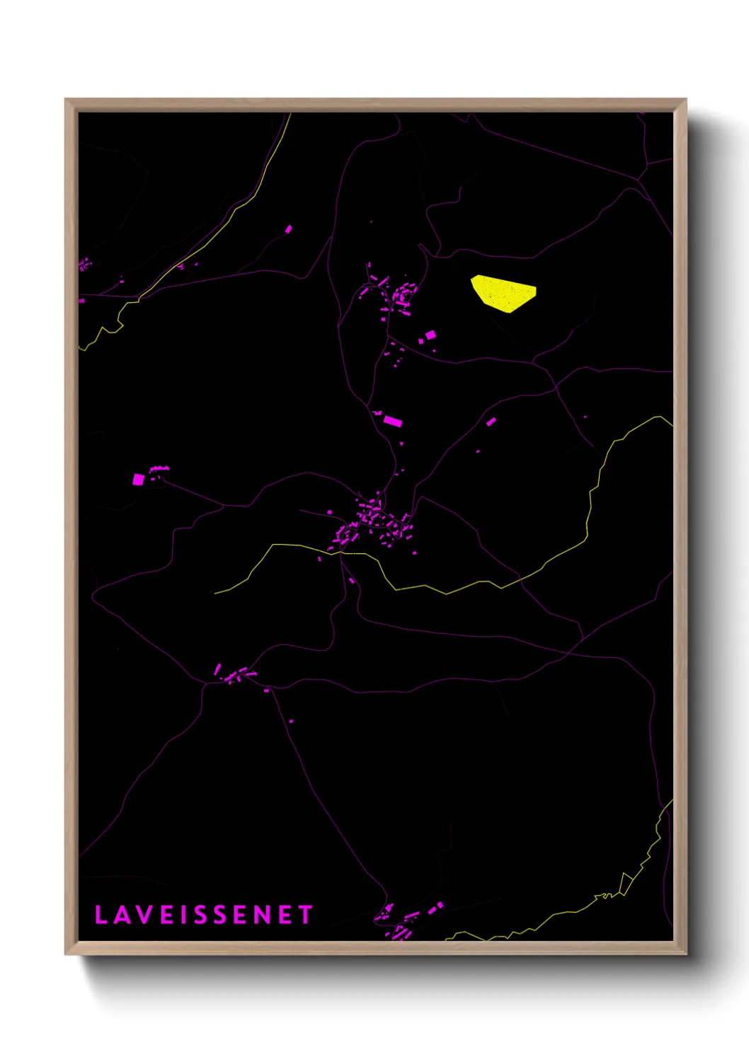 Une affiche de carte sur Laveissenet