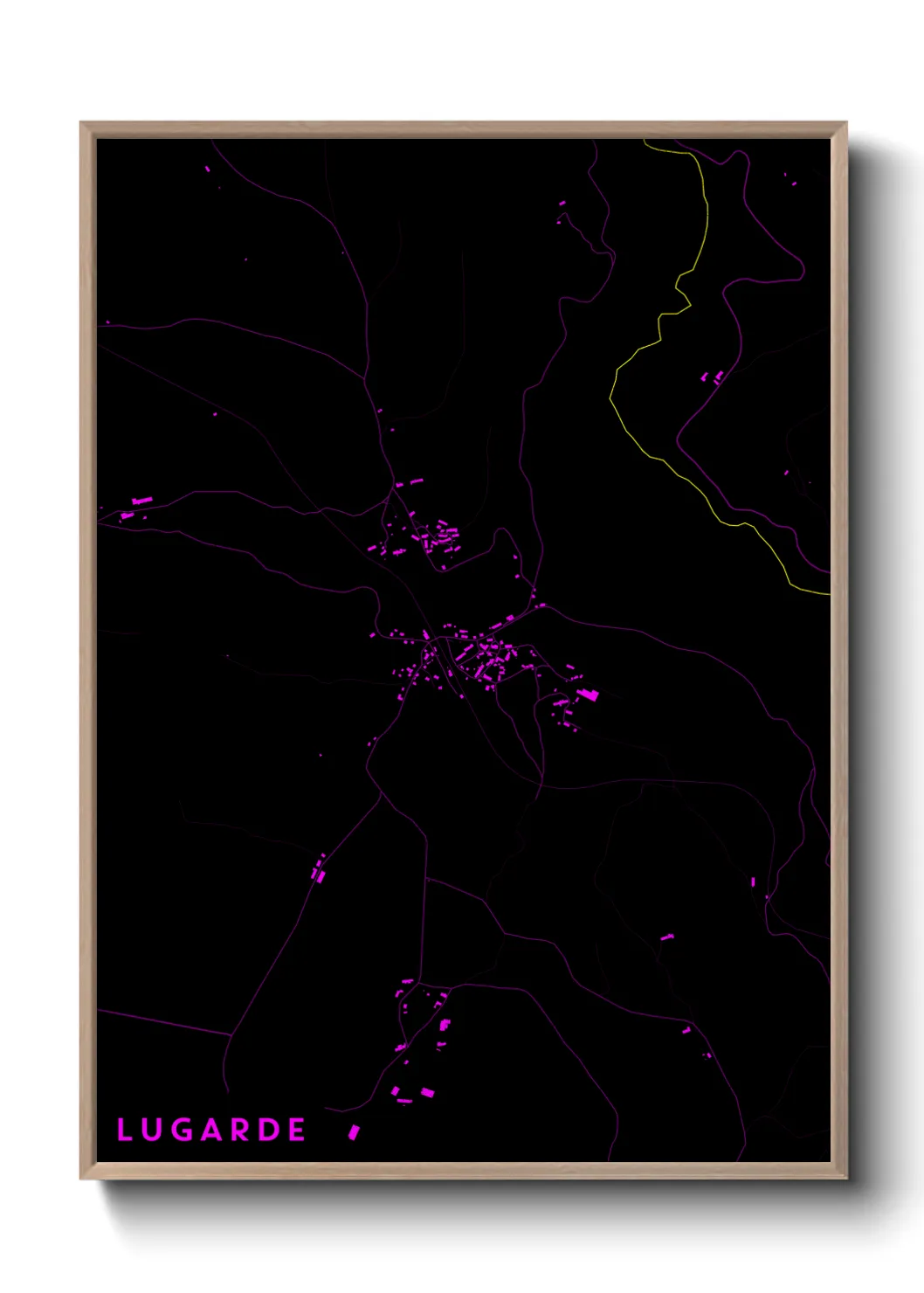 Une affiche de carte sur Lugarde