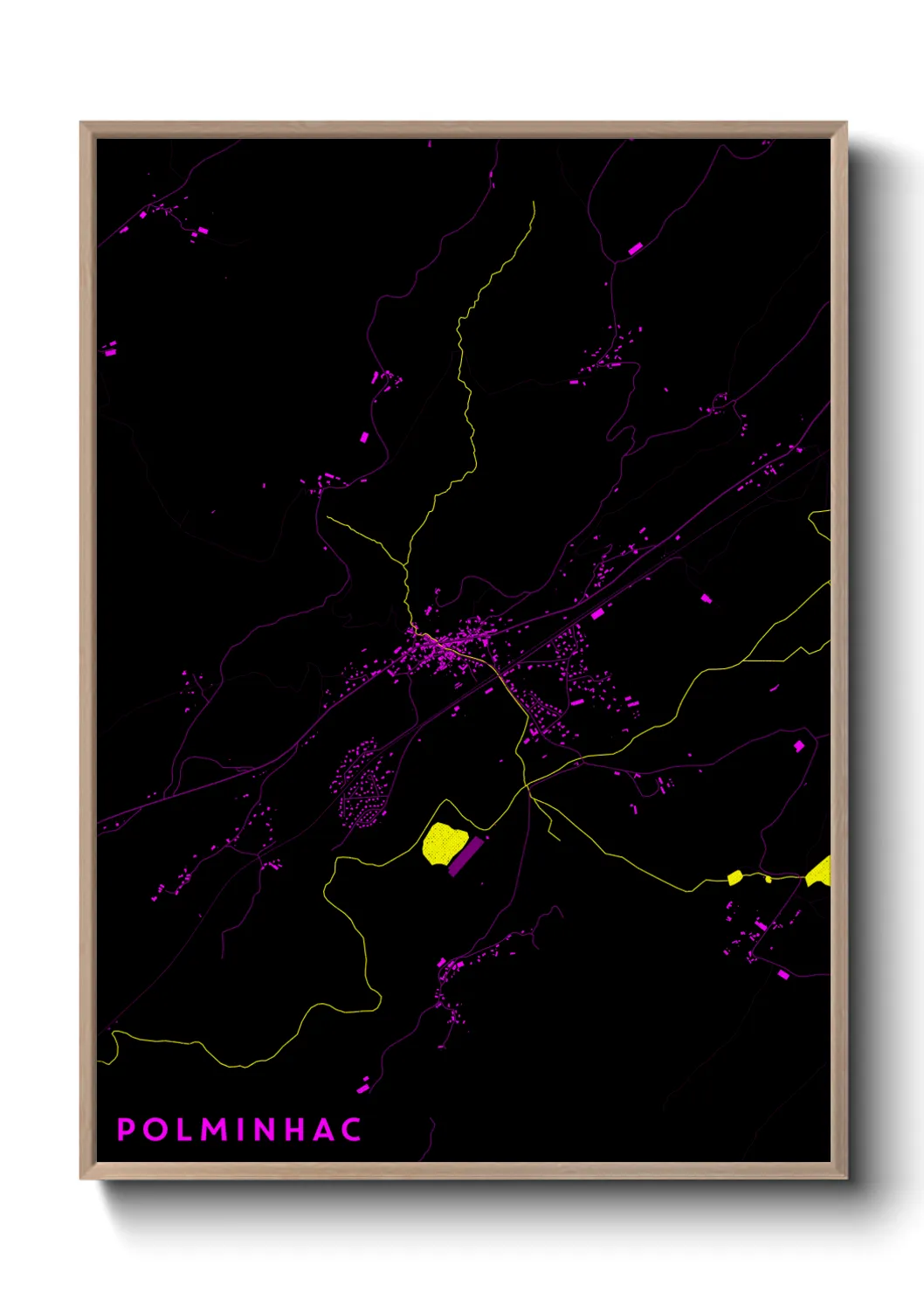 Une affiche de carte sur Polminhac