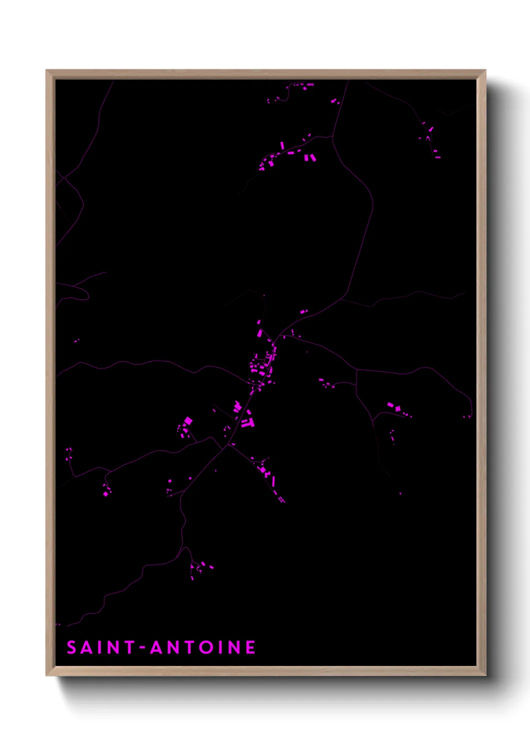 Une affiche de carte sur Saint-Antoine