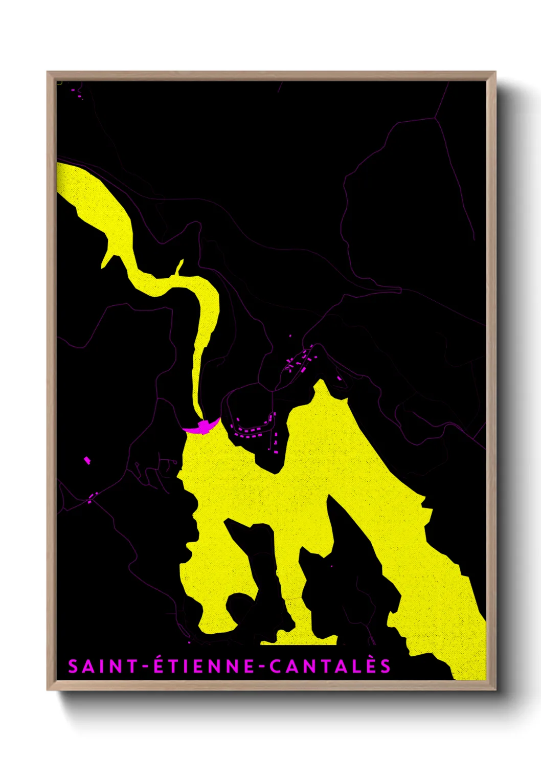 Une affiche de carte sur Saint-Étienne-Cantalès