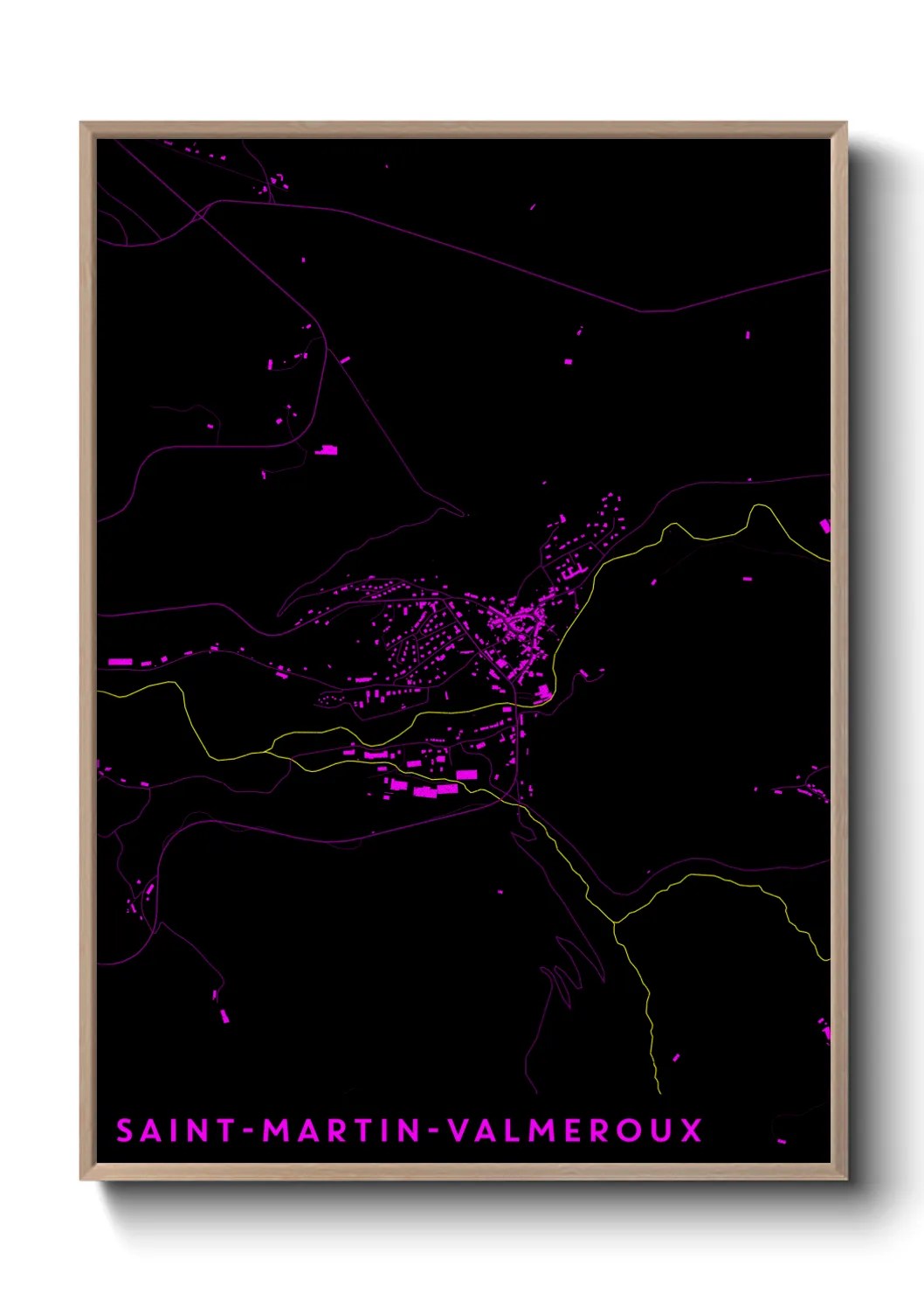 Une affiche de carte sur Saint-Martin-Valmeroux