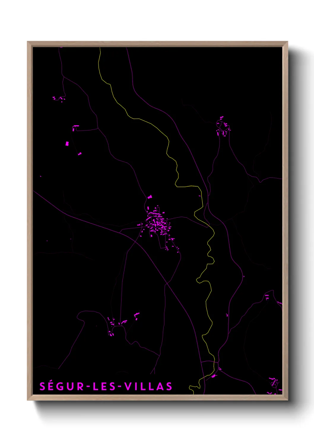 Une affiche de carte sur Ségur-les-Villas