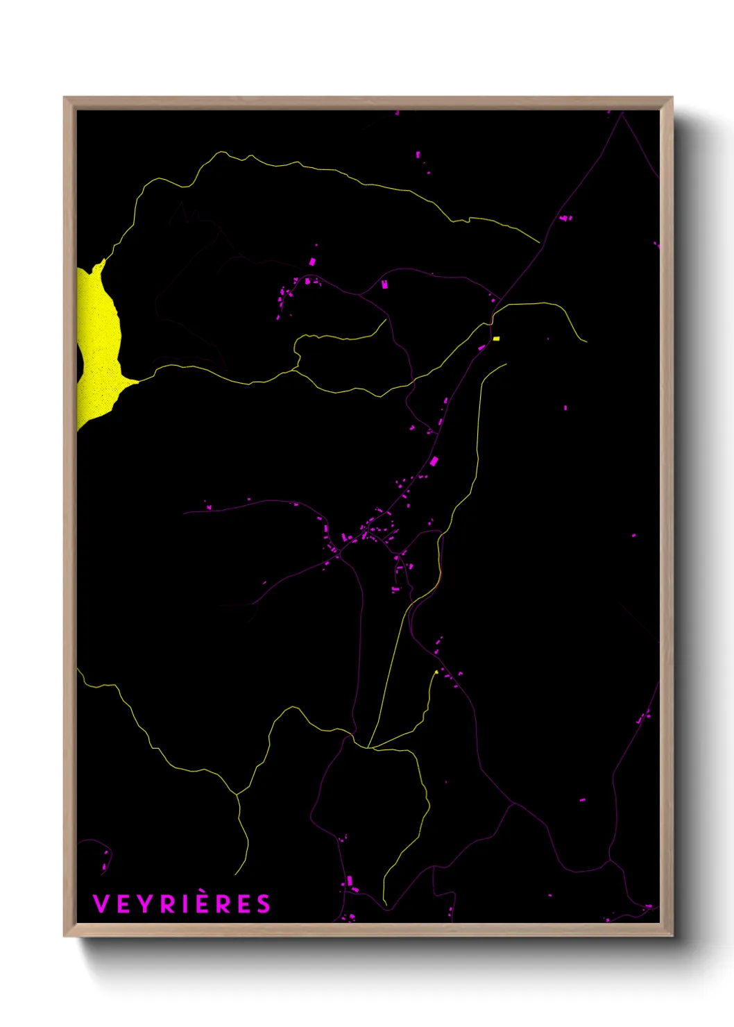 Une affiche de carte sur Veyrières