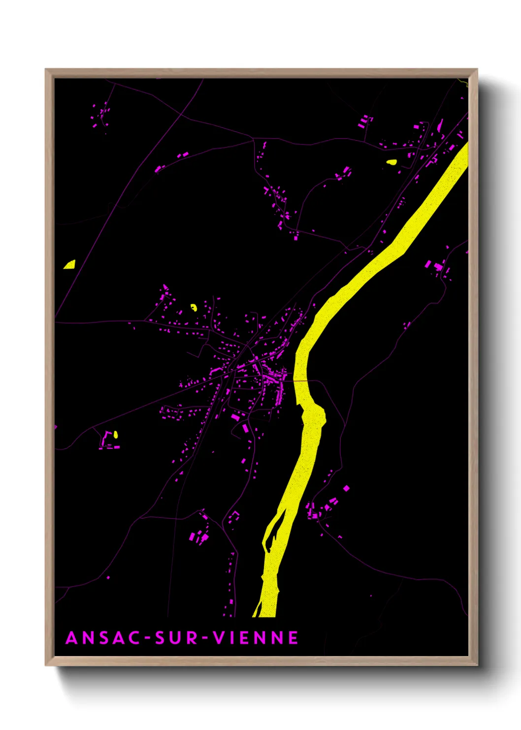 Un poster carteAnsac-sur-Vienne
