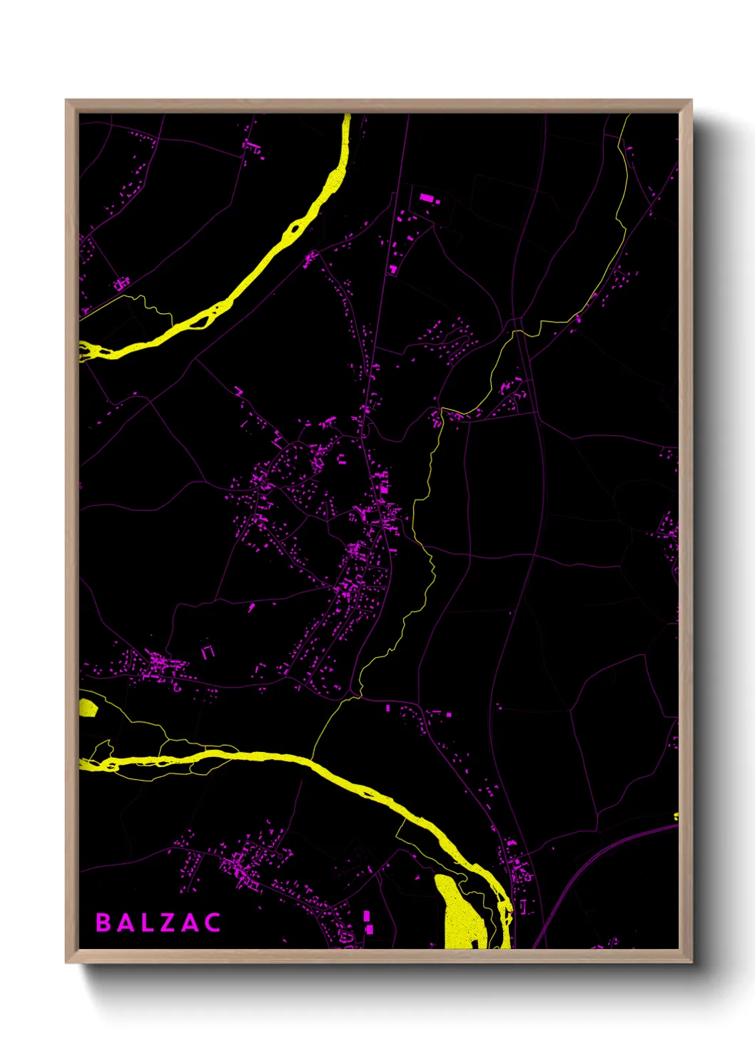 Une affiche de carte sur Balzac