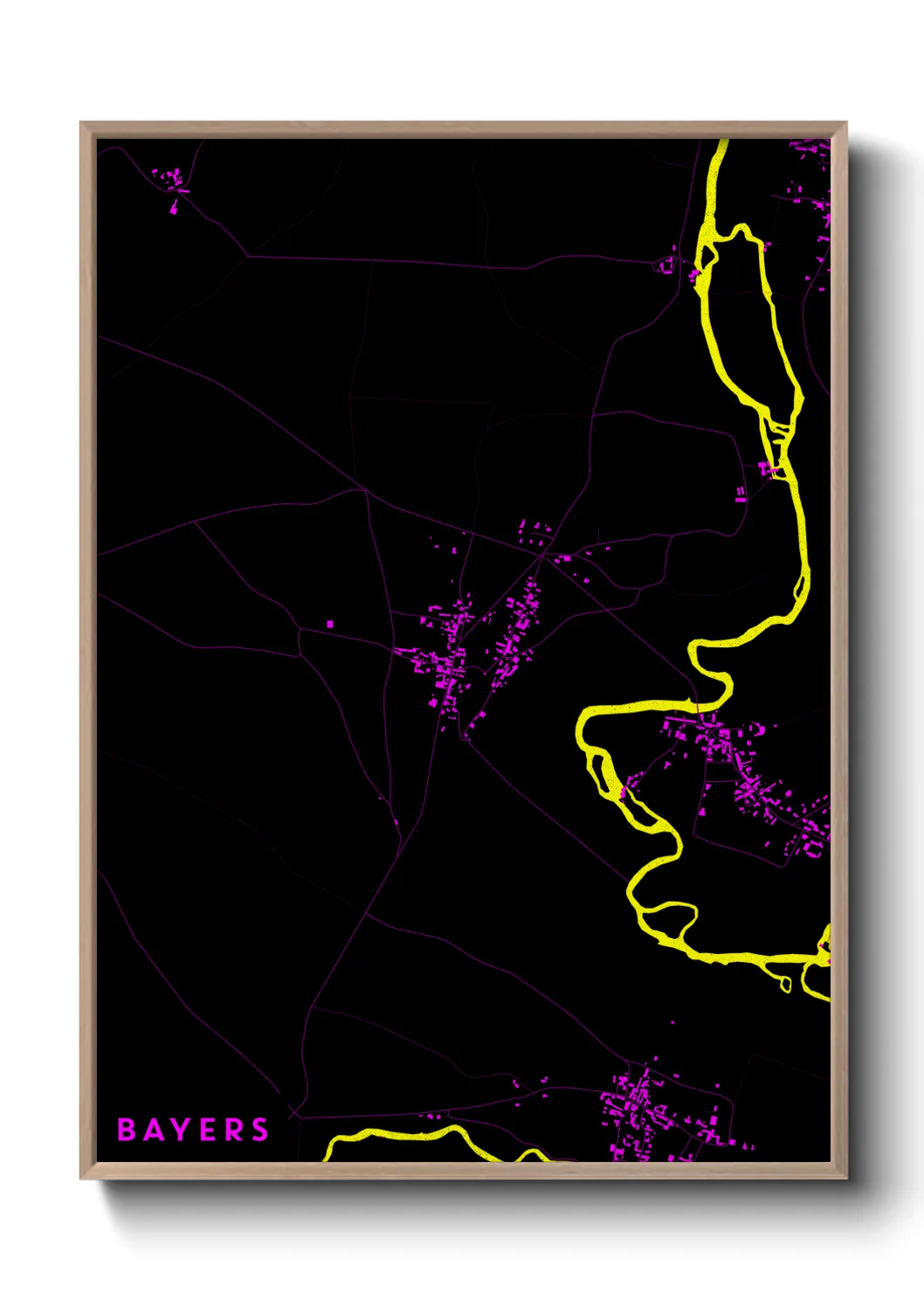 Une affiche de carte sur Bayers