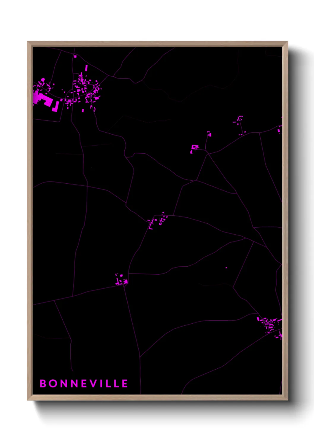 Une affiche de carte sur Bonneville