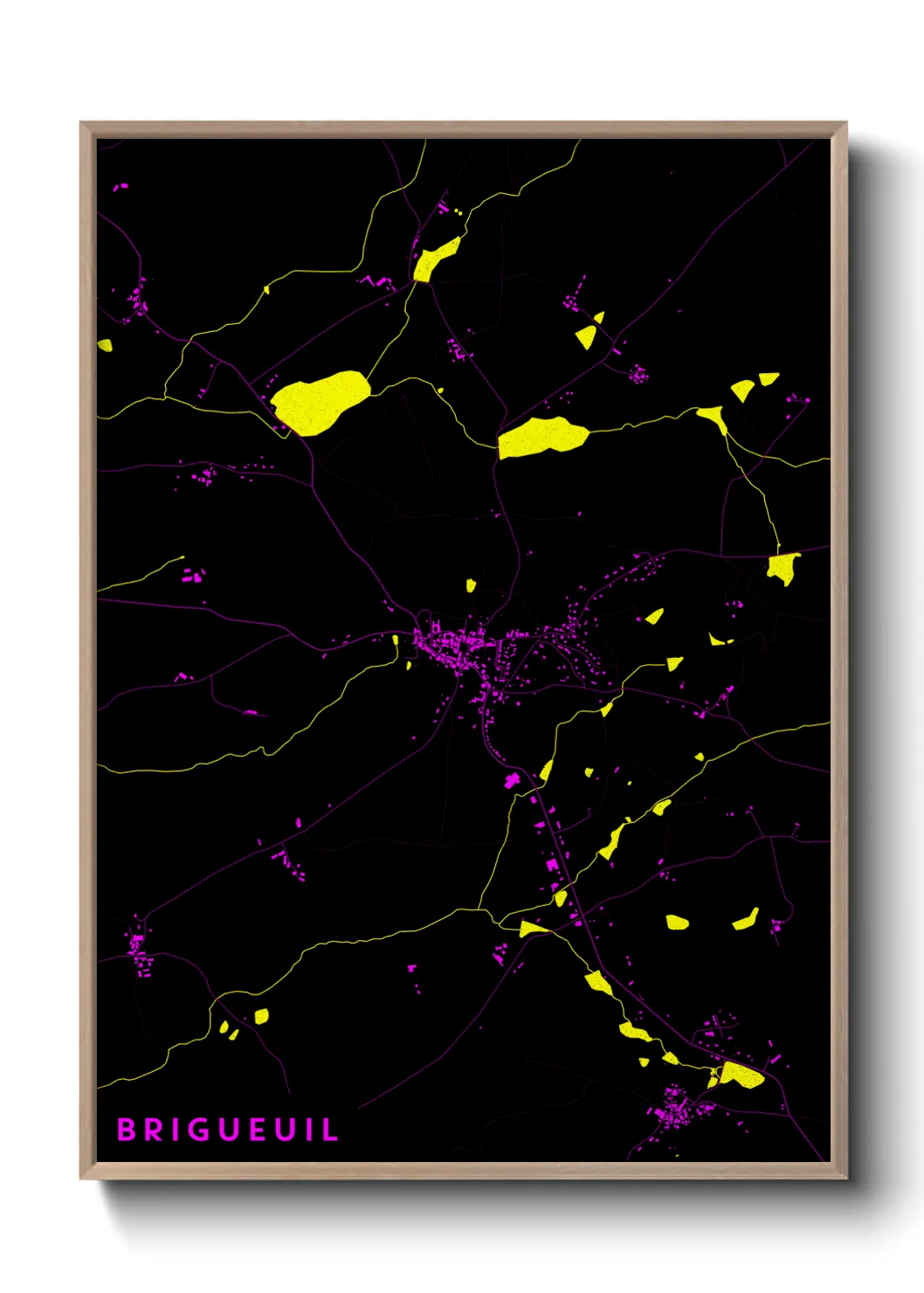 Une affiche de carte sur Brigueuil