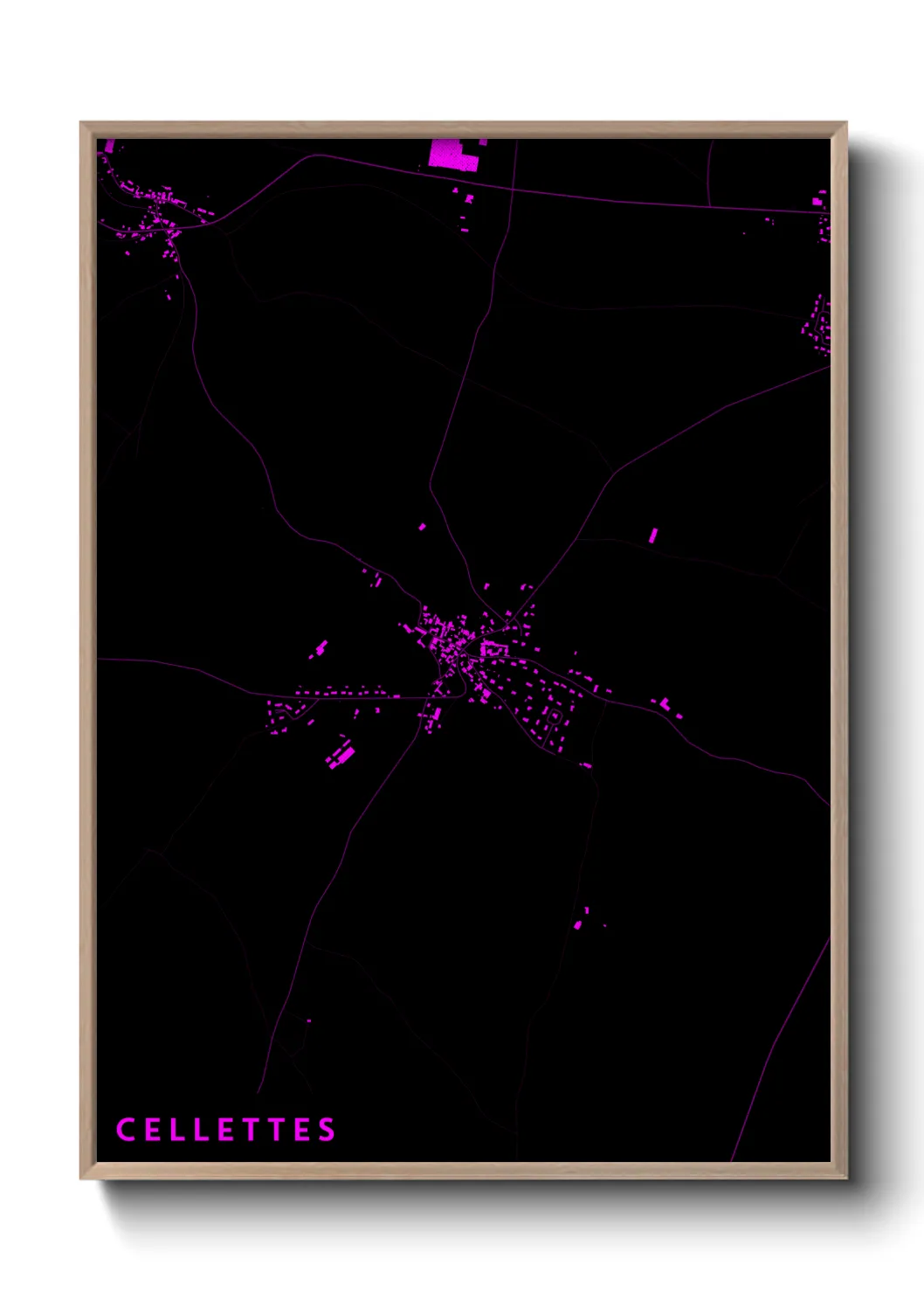 Une affiche de carte sur Cellettes