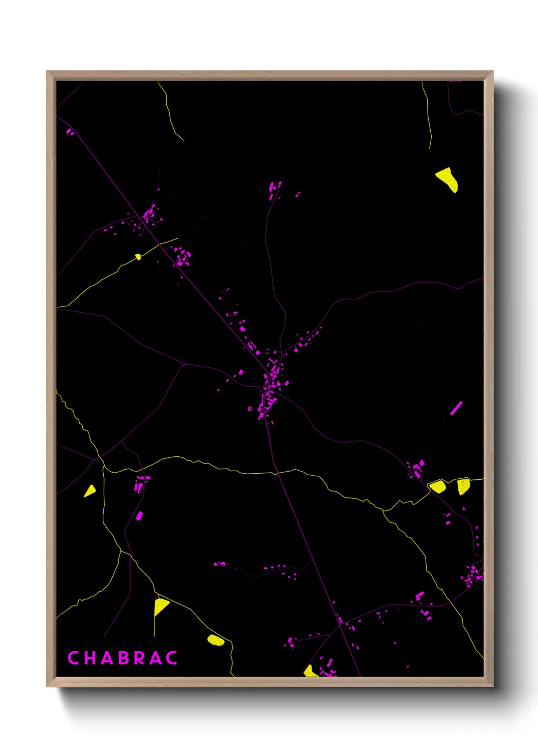 Une affiche de carte sur Chabrac