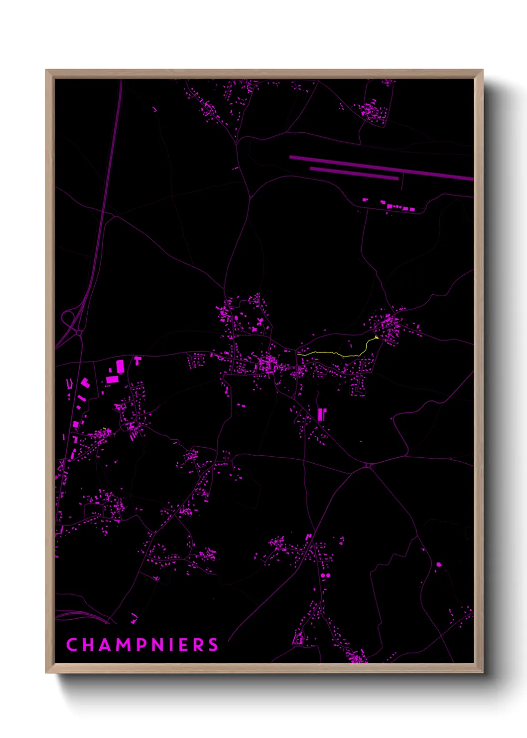 Une affiche de carte sur Champniers