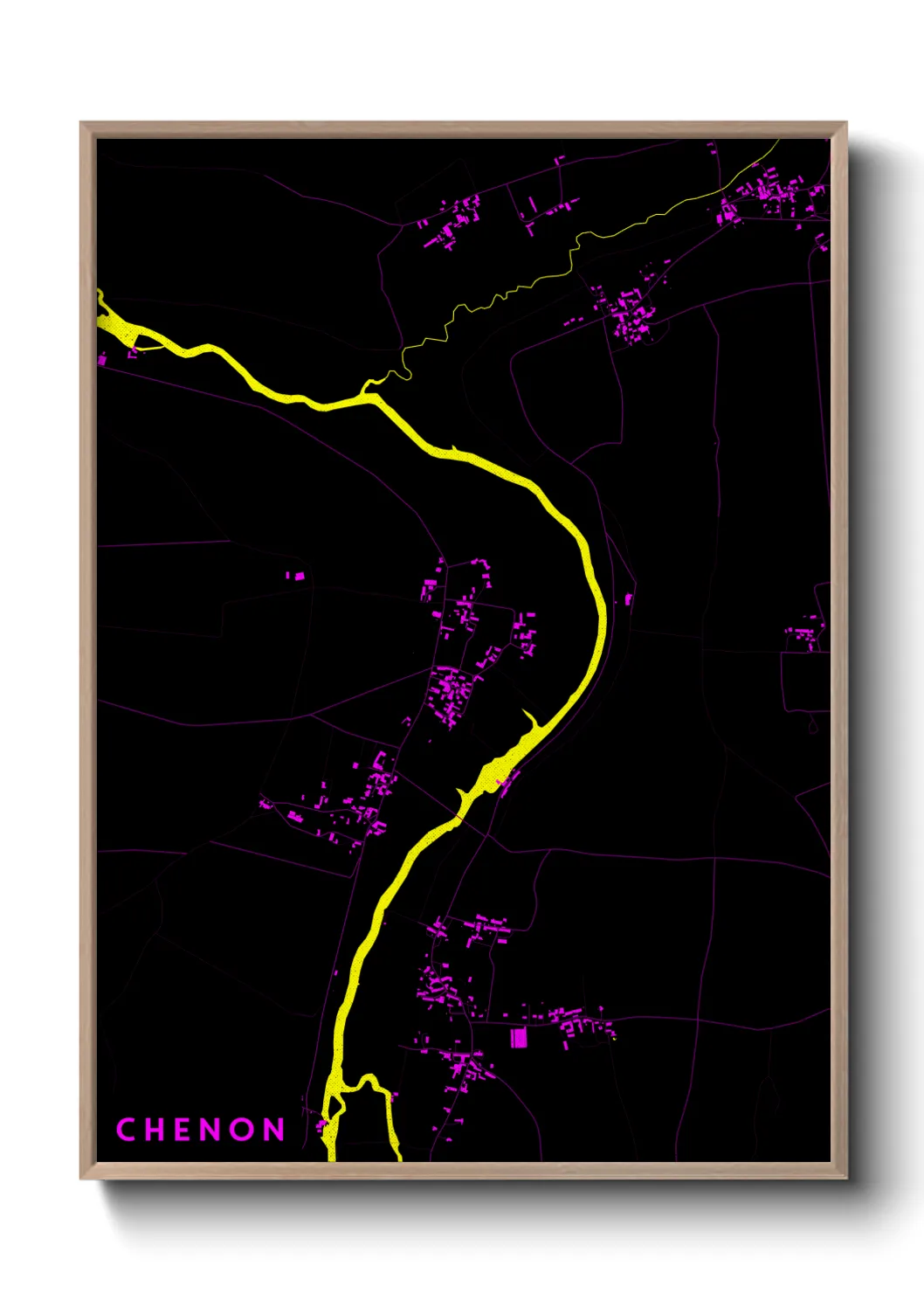 Une affiche de carte sur Chenon