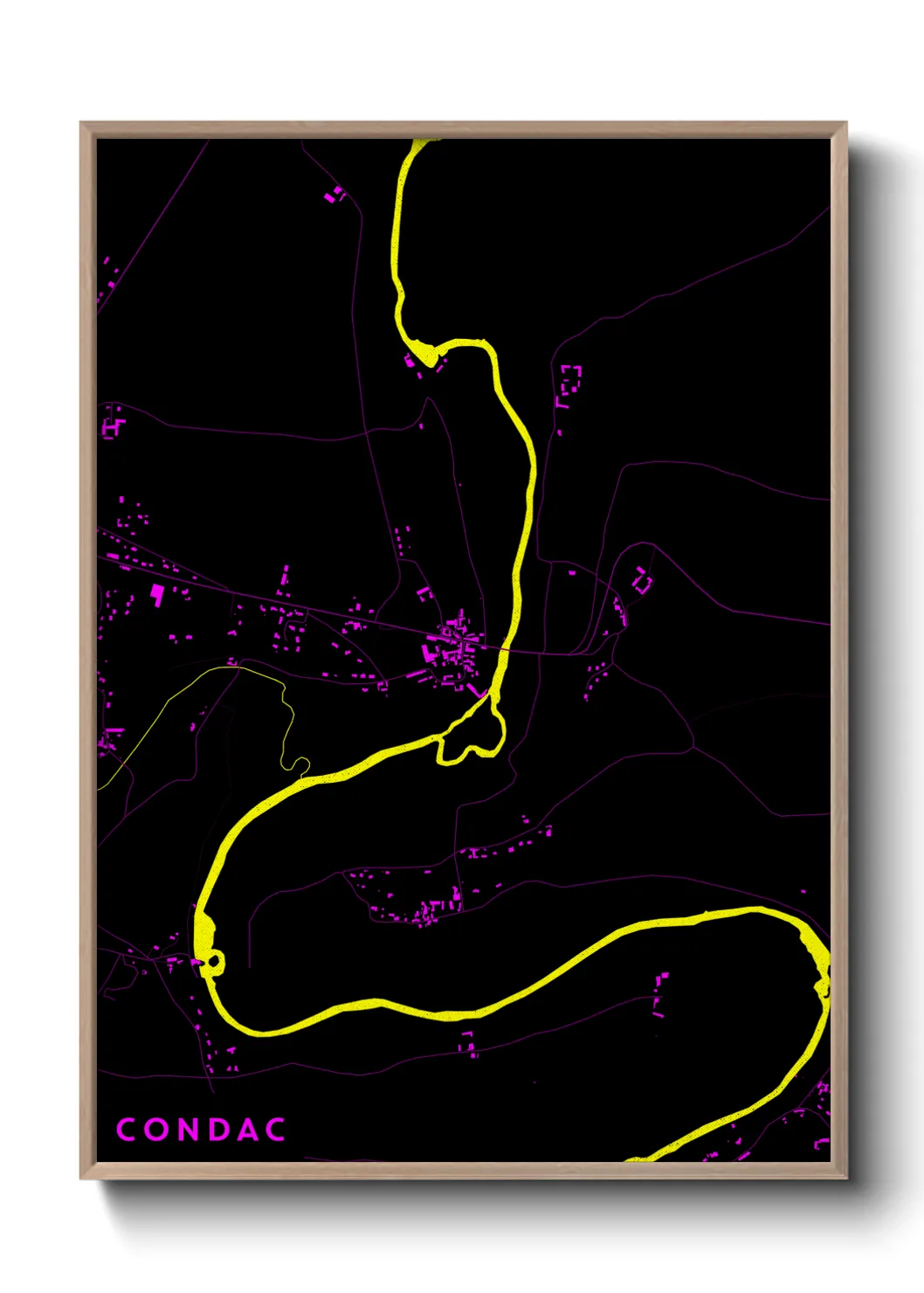 Une affiche de carte sur Condac