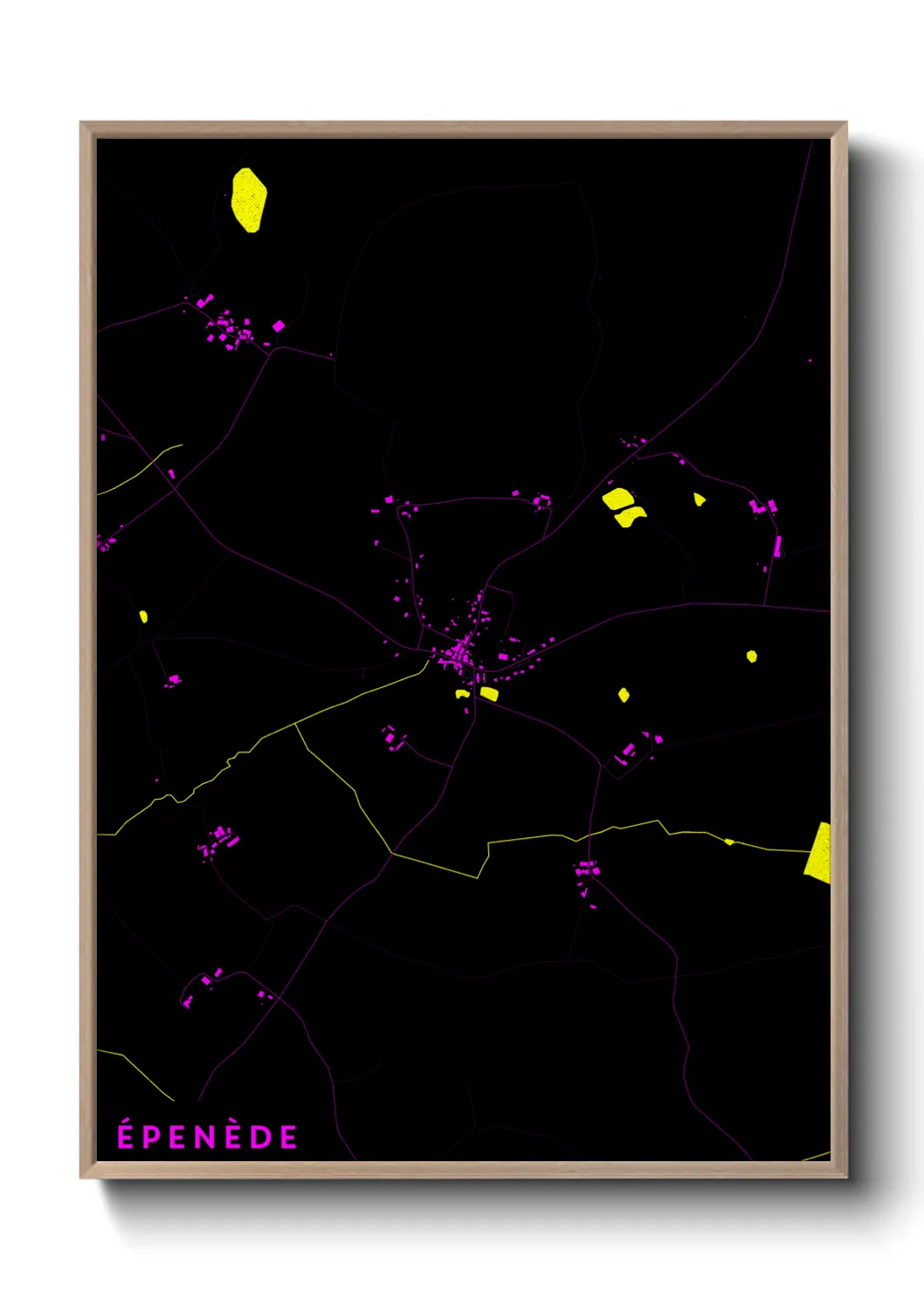 Une affiche de carte sur Épenède