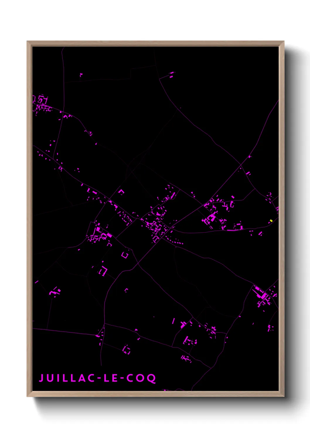 Une affiche de carte sur Juillac-le-Coq