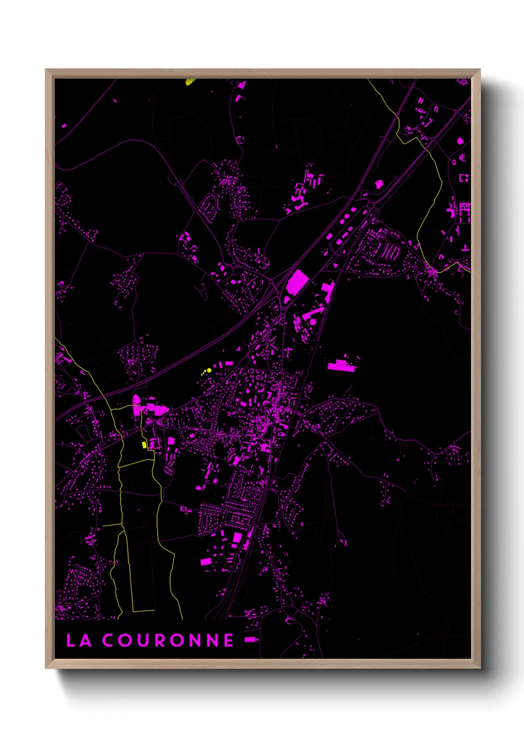 Une affiche de carte sur La Couronne