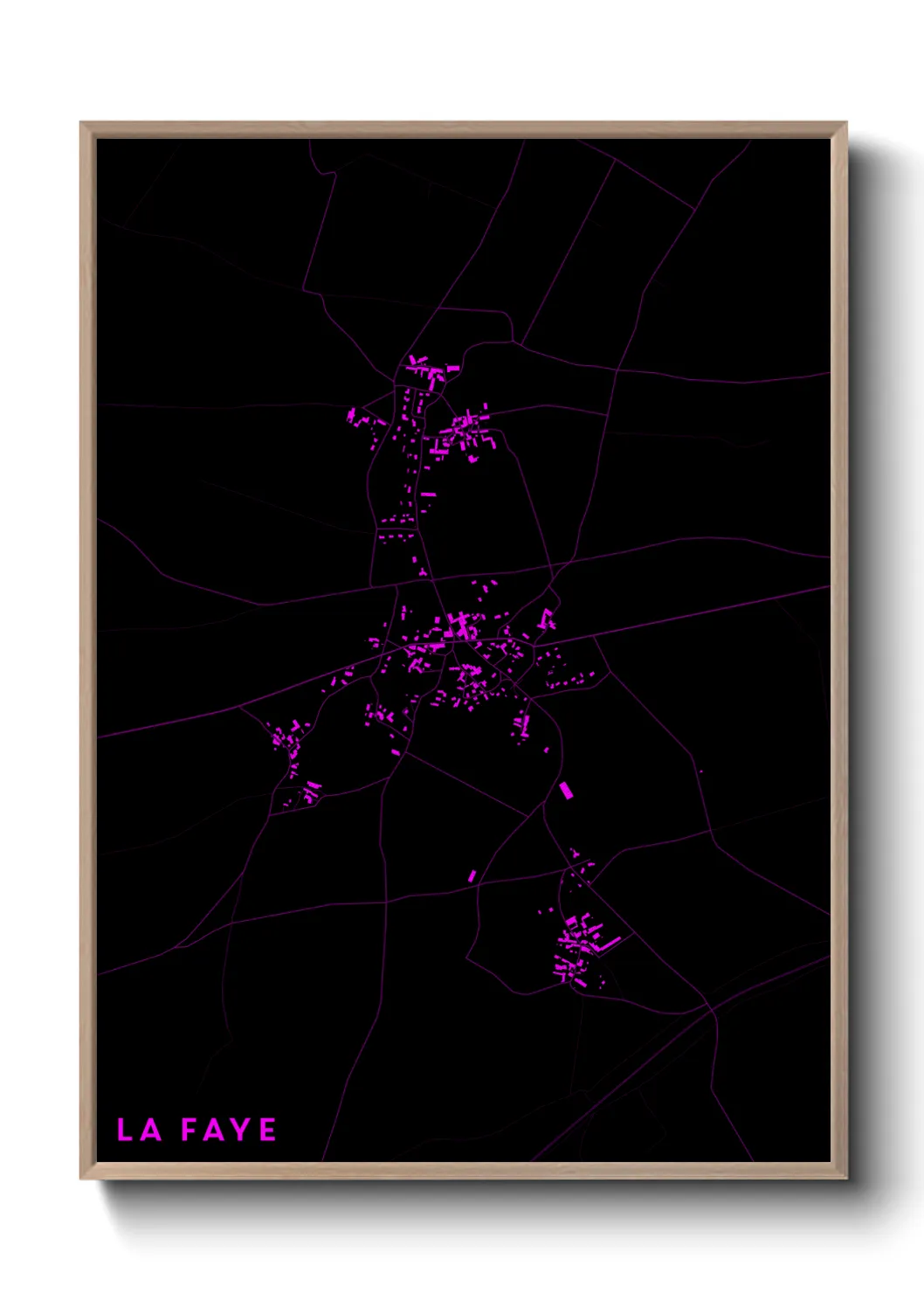 Une affiche de carte sur La Faye