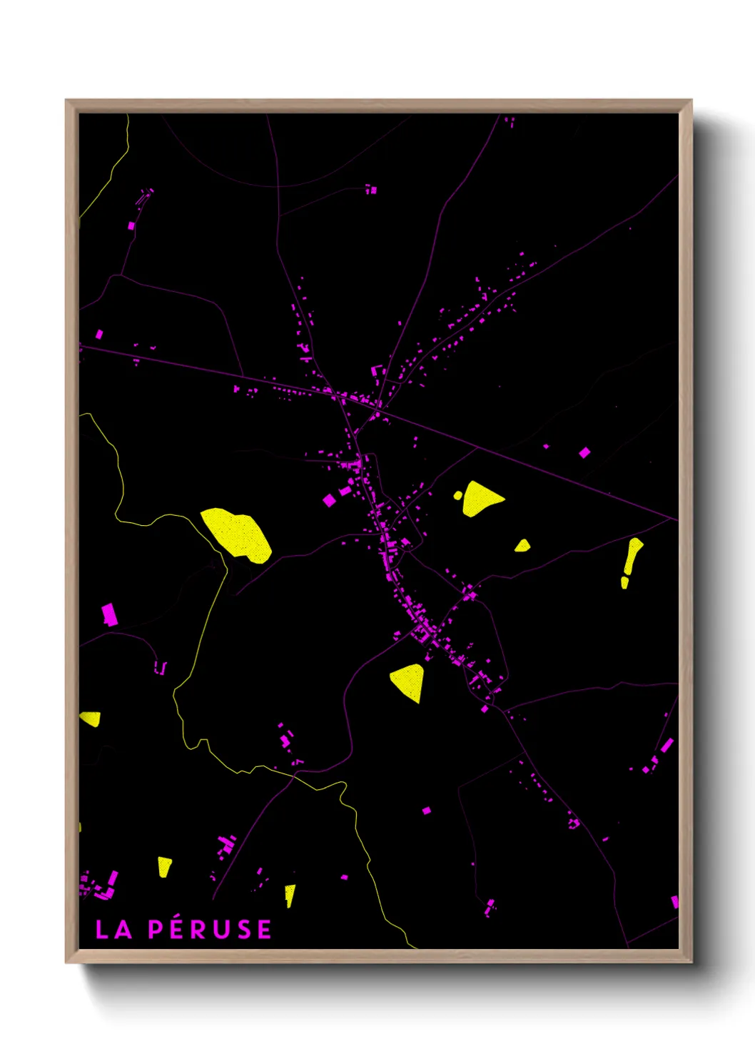 Une affiche de carte sur La Péruse