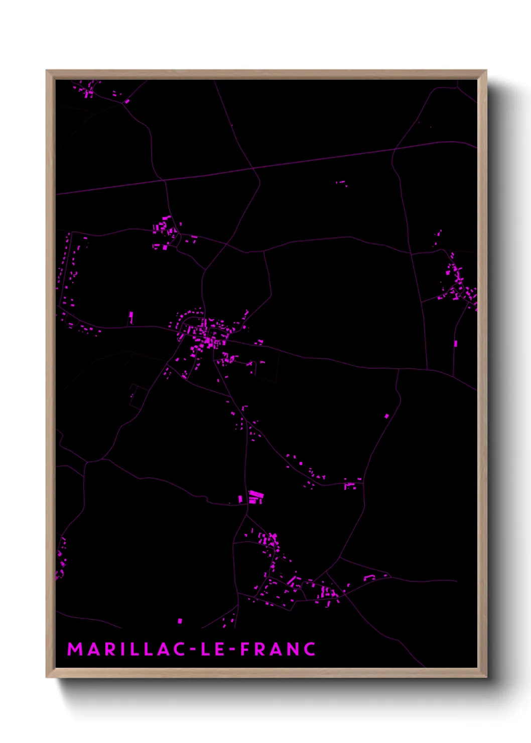 Un poster carteMarillac-le-Franc