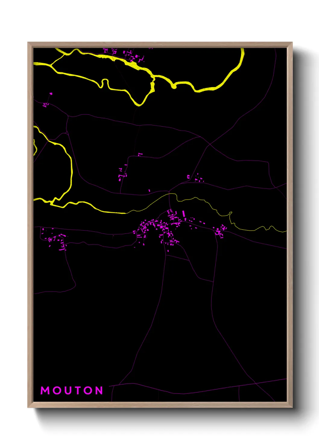 Une affiche de carte sur Mouton