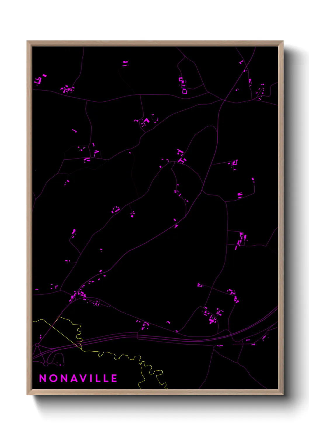 Une affiche de carte sur Nonaville
