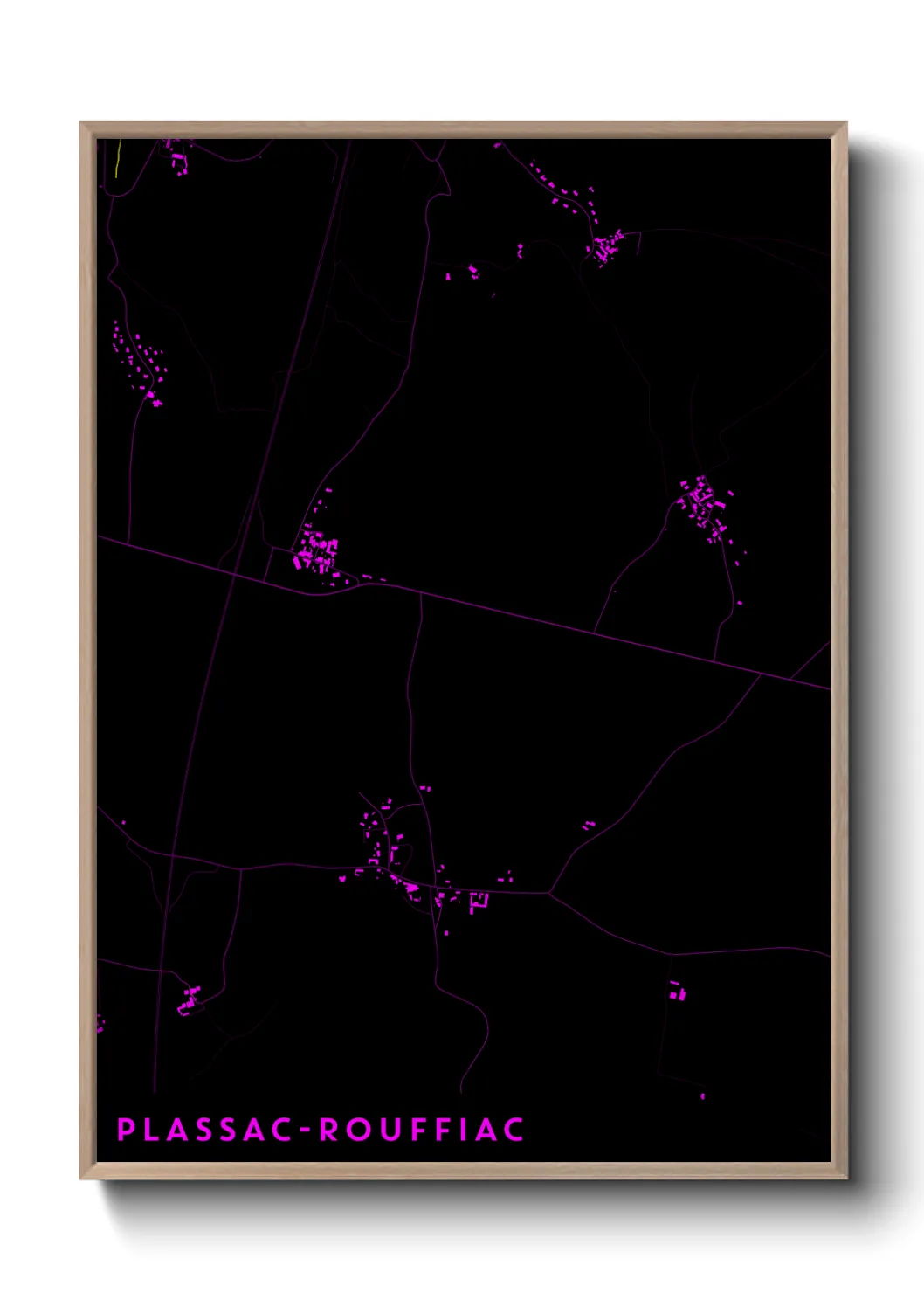 Un poster cartePlassac-Rouffiac