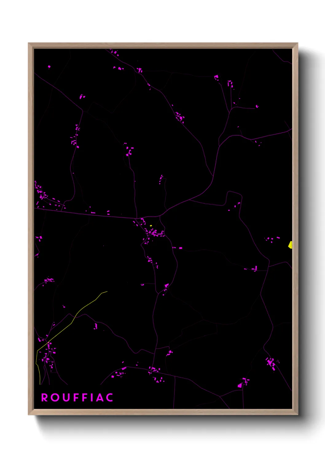Une affiche de carte sur Rouffiac