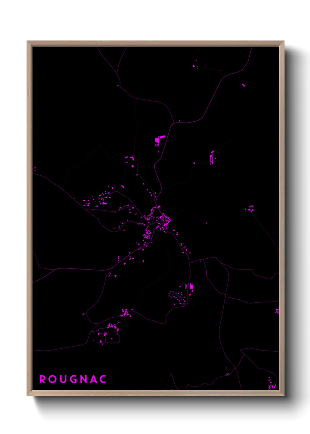 Une affiche de carte sur Rougnac