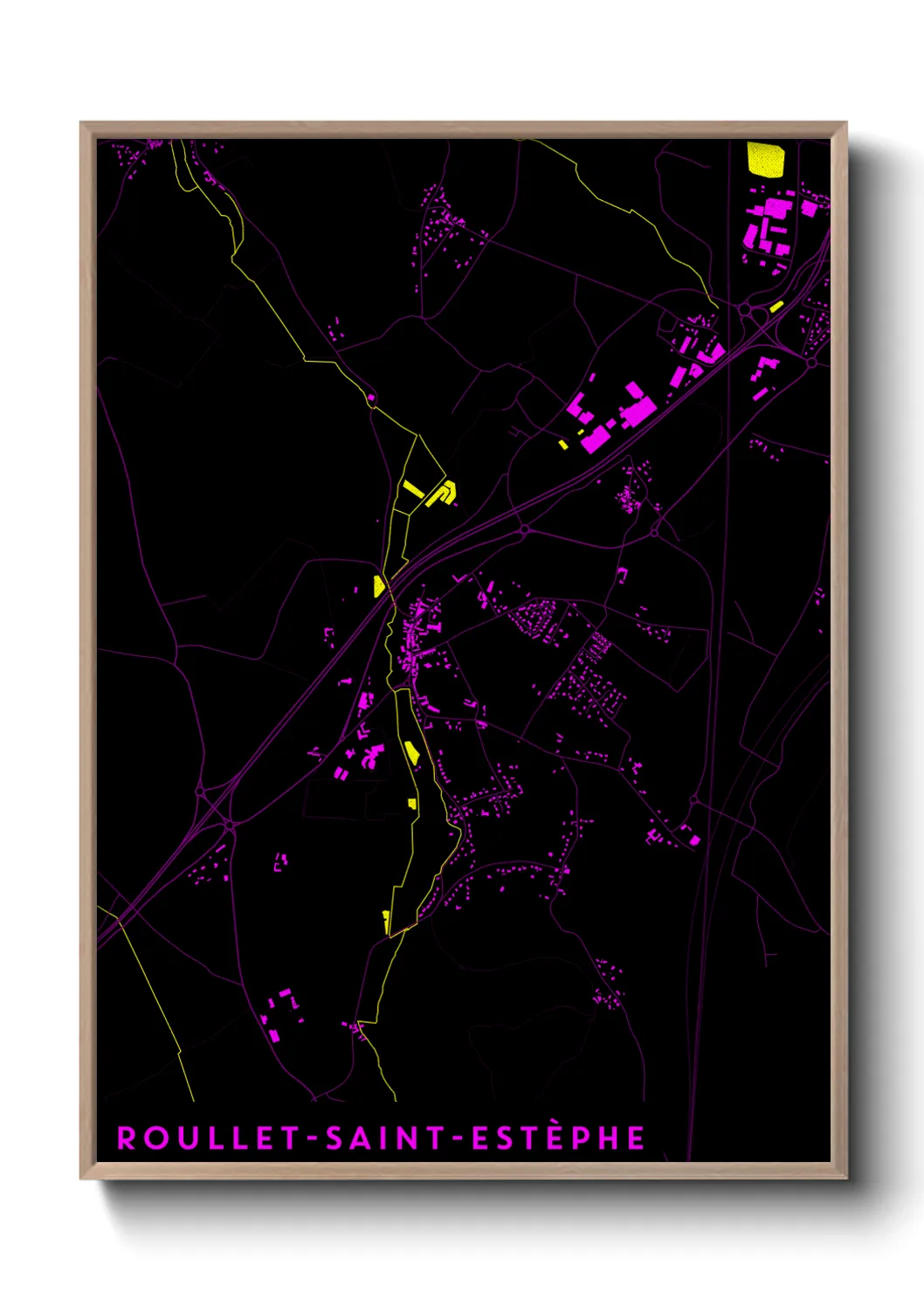 Une affiche de carte sur Roullet-Saint-Estèphe