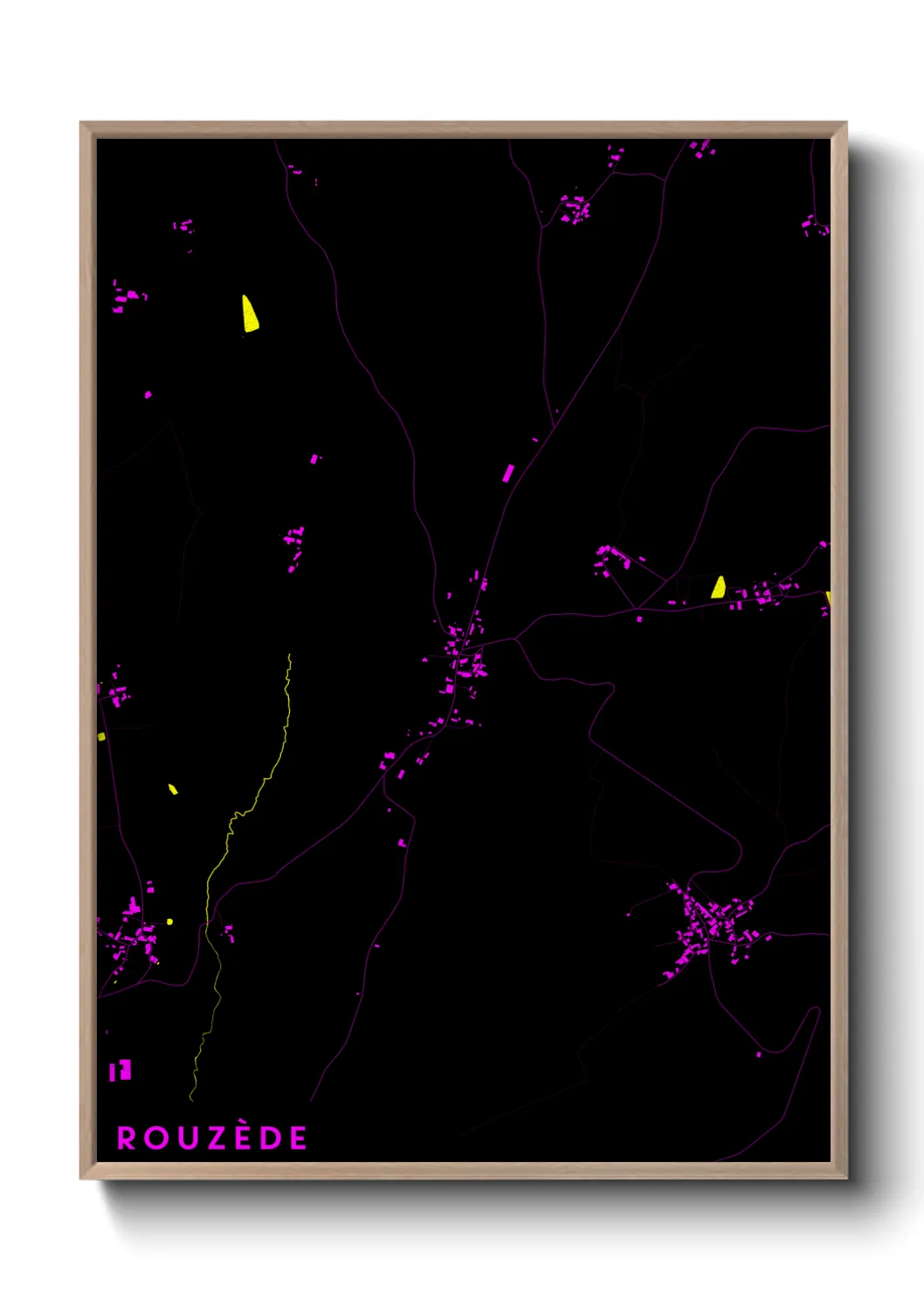 Une affiche de carte sur Rouzède