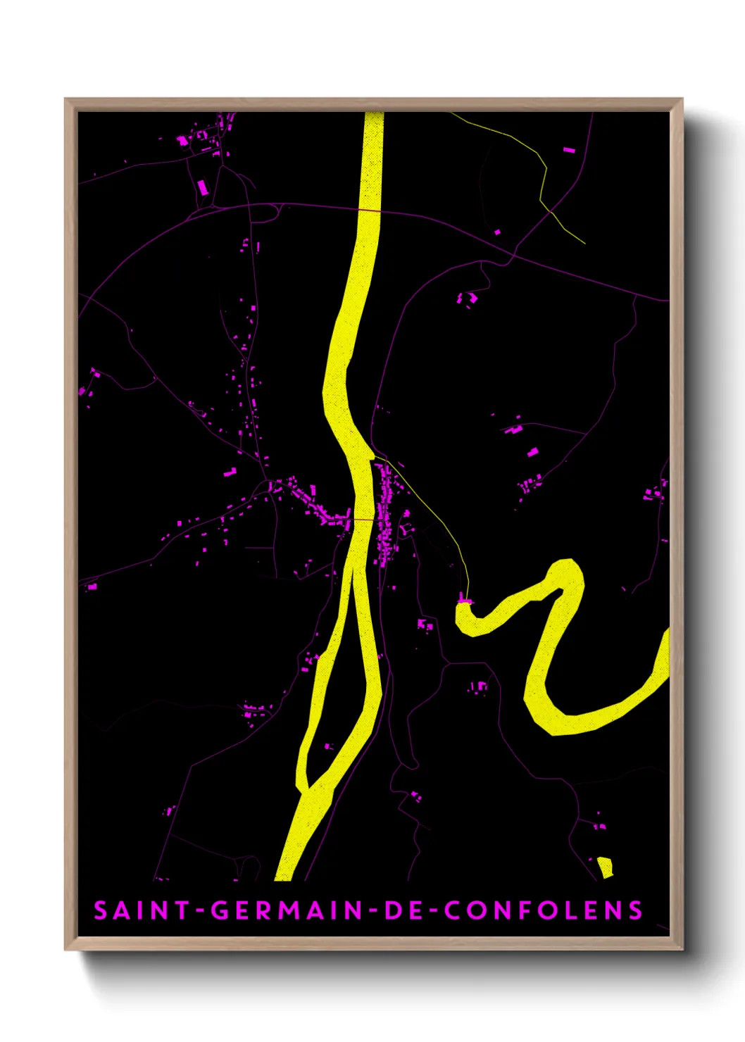 Un poster carteSaint-Germain-de-Confolens