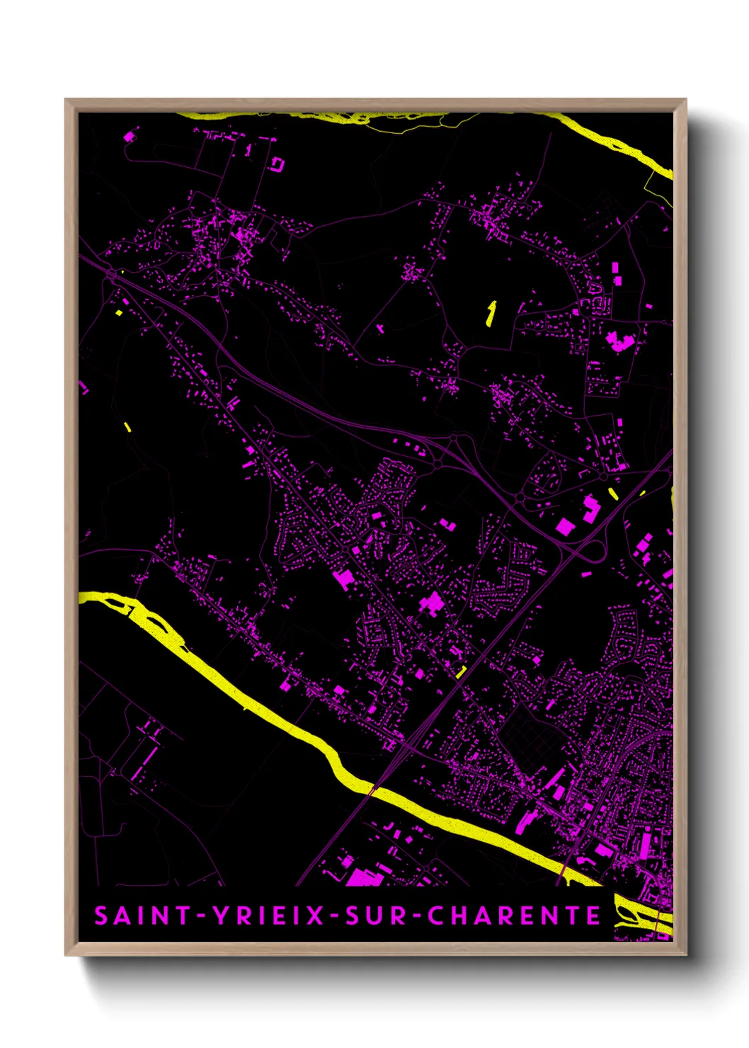 Un poster carteSaint-Yrieix-sur-Charente