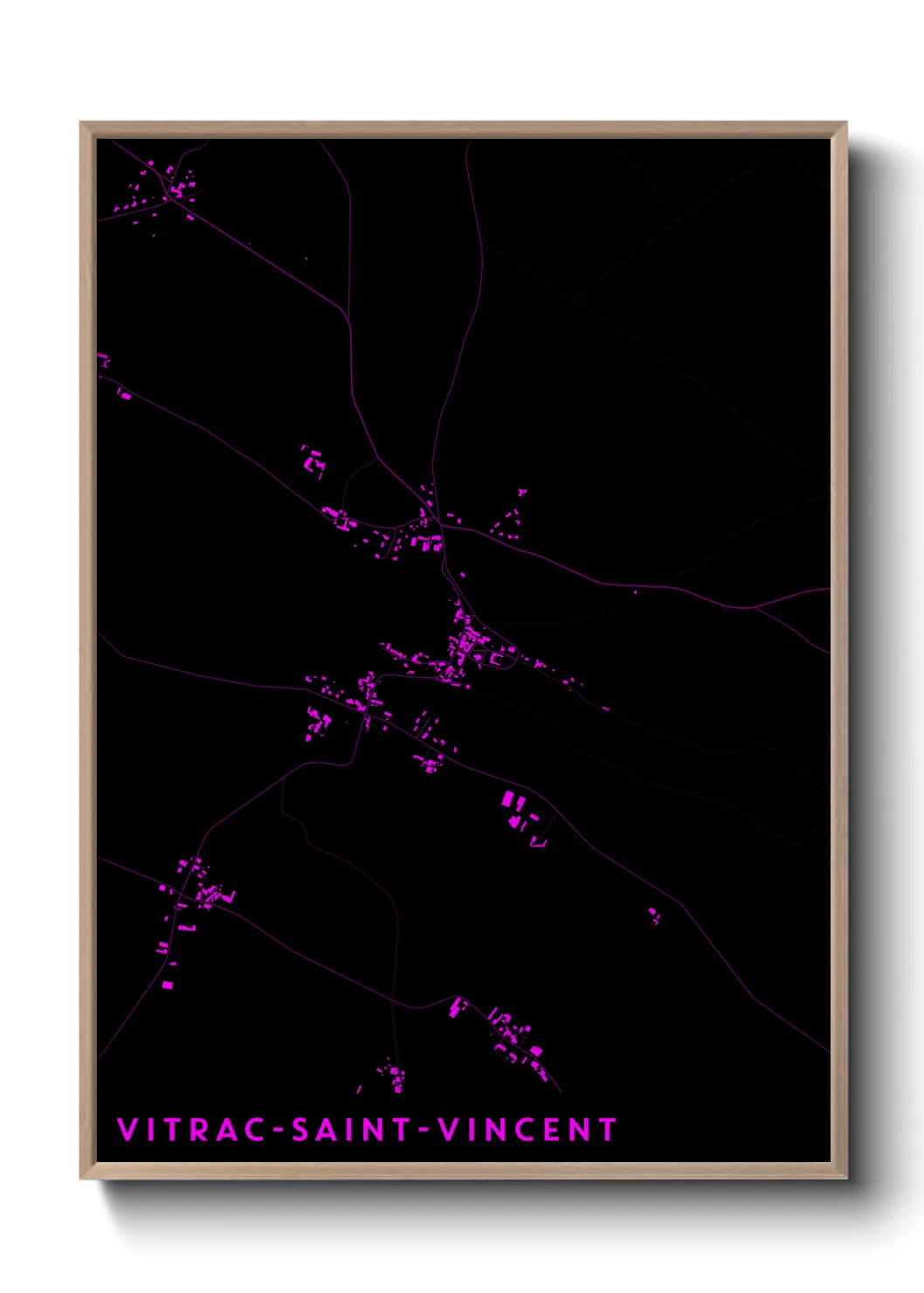 Une affiche de carte sur Vitrac-Saint-Vincent
