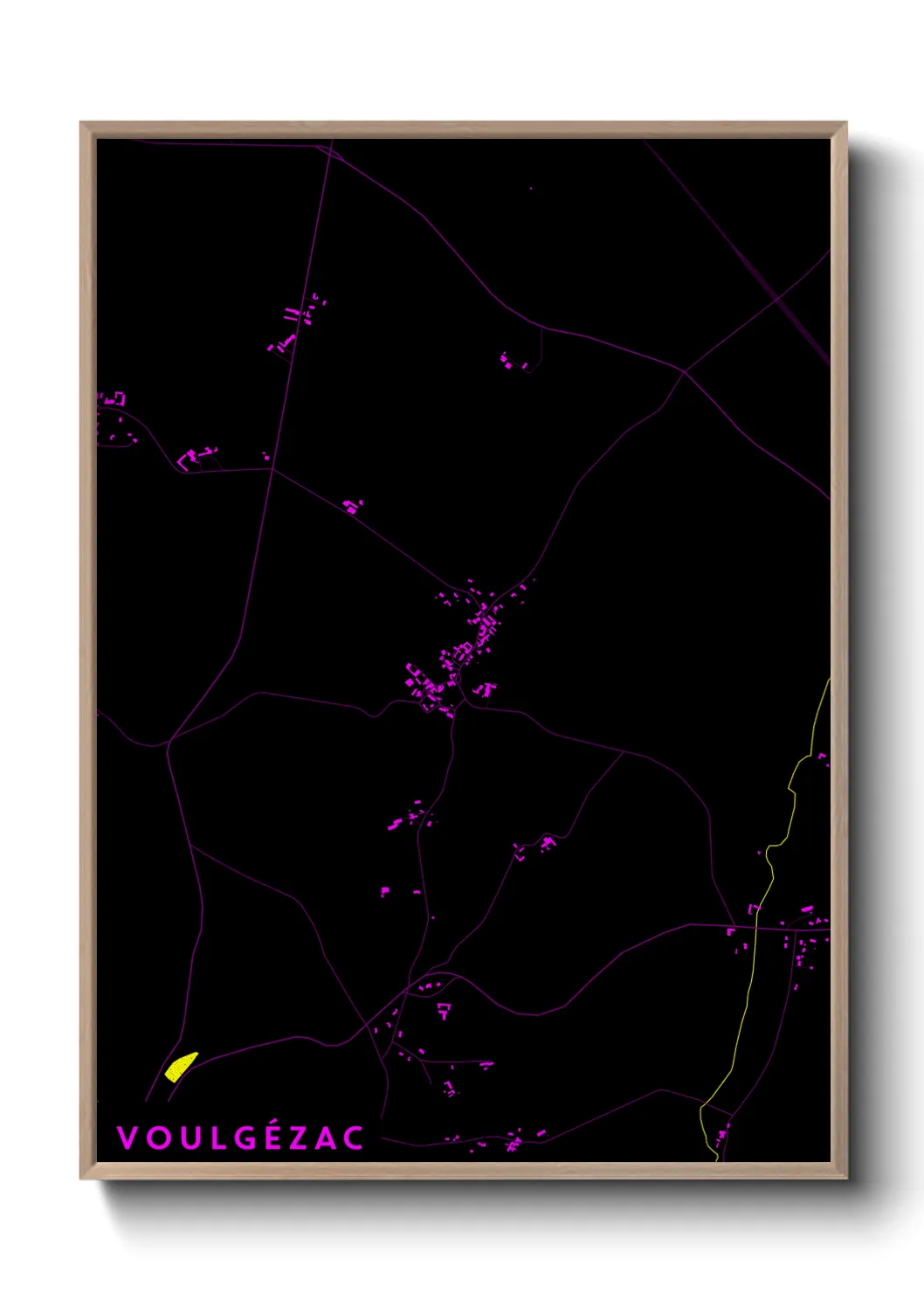 Une affiche de carte sur Voulgézac