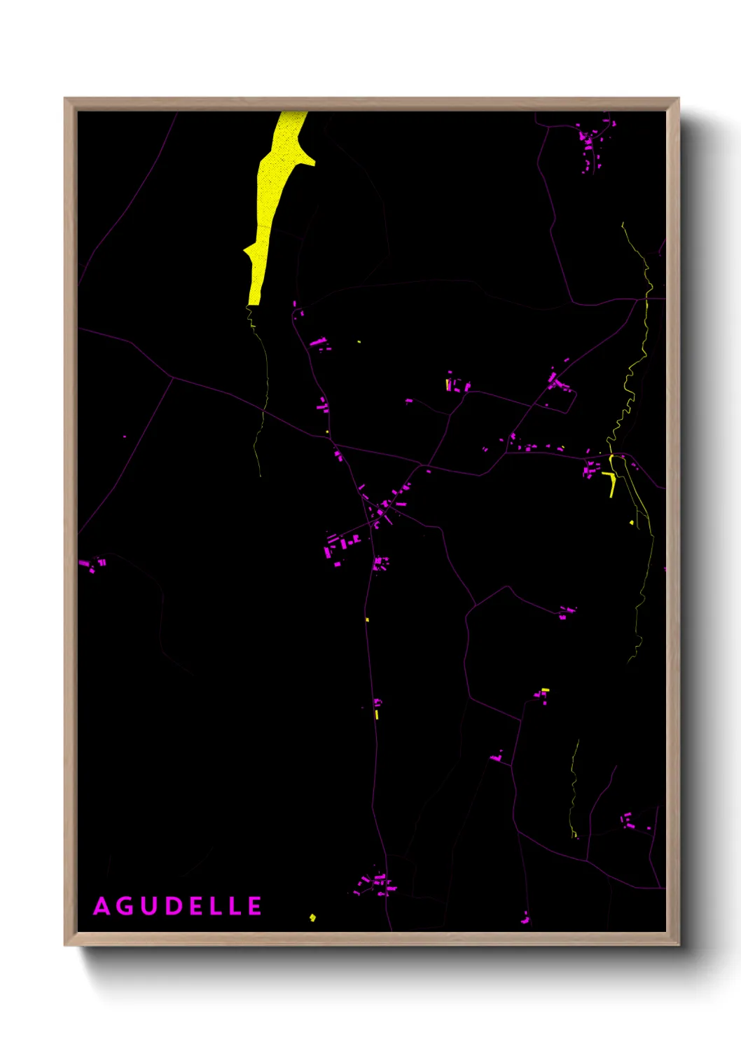 Une affiche de carte sur Agudelle