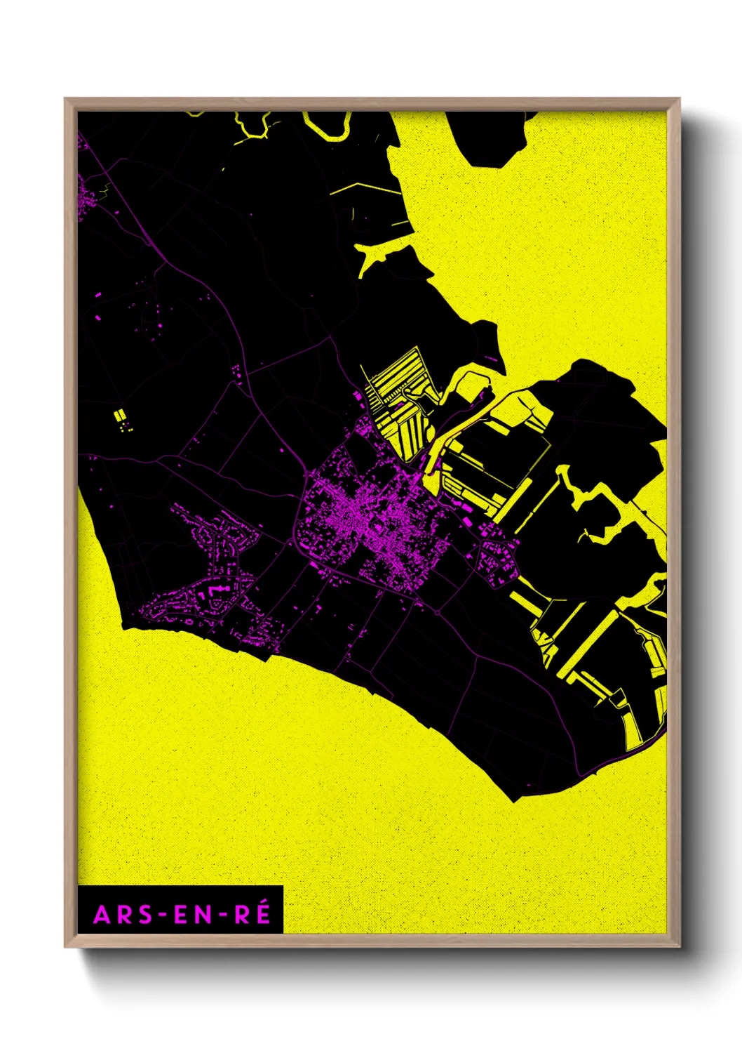 Une affiche de carte sur Ars-en-Ré