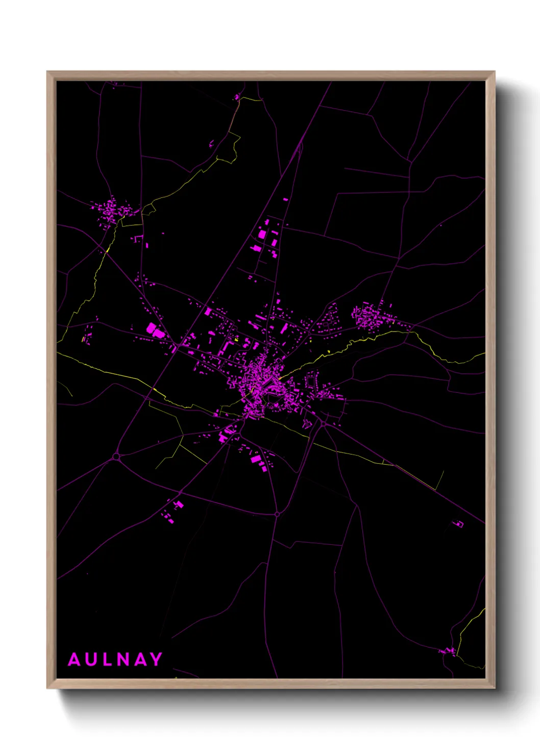 Une affiche de carte sur Aulnay