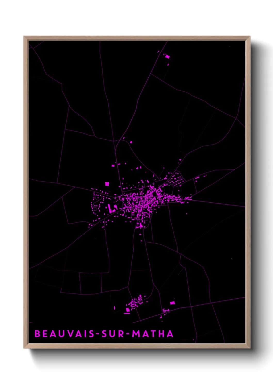 Un poster carteBeauvais-sur-Matha