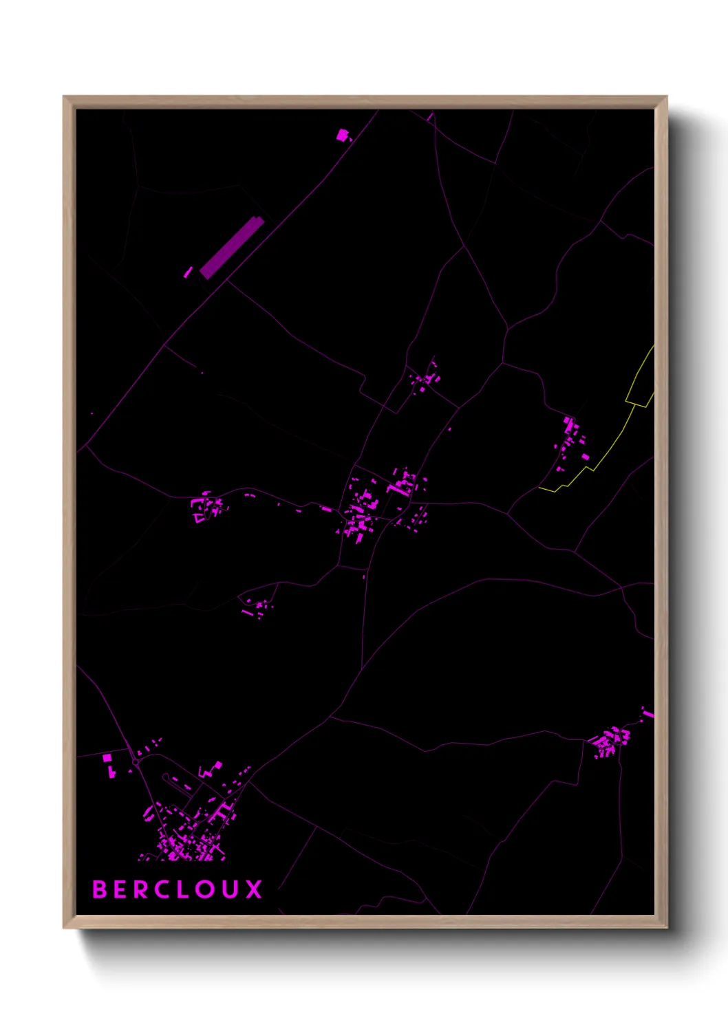 Une affiche de carte sur Bercloux