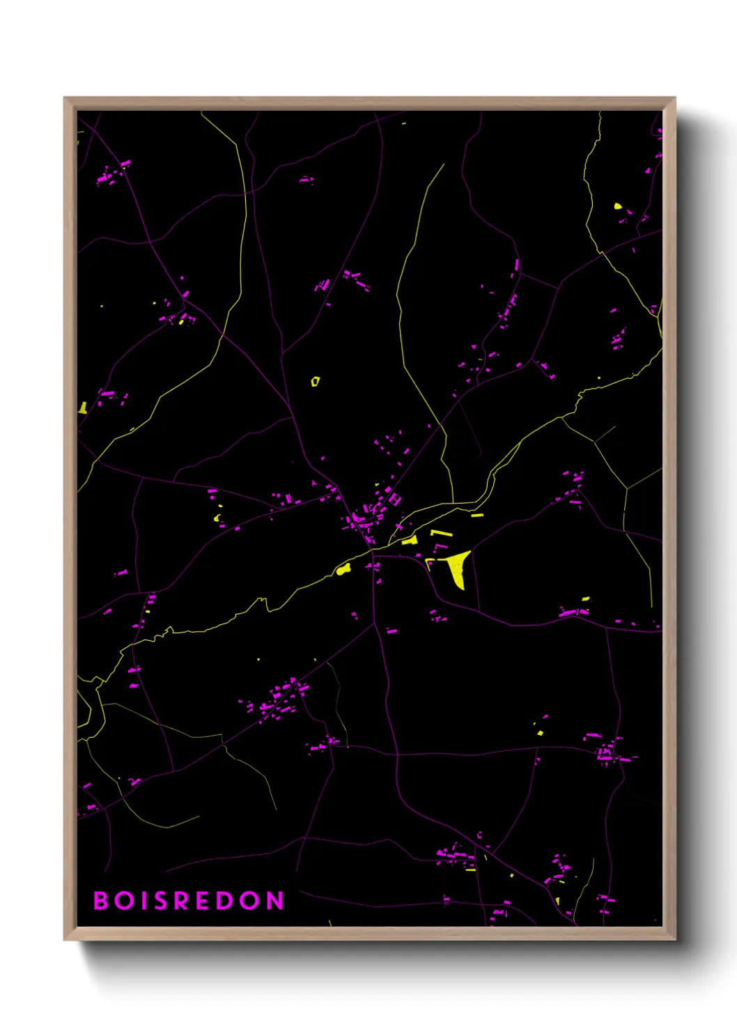 Une affiche de carte sur Boisredon