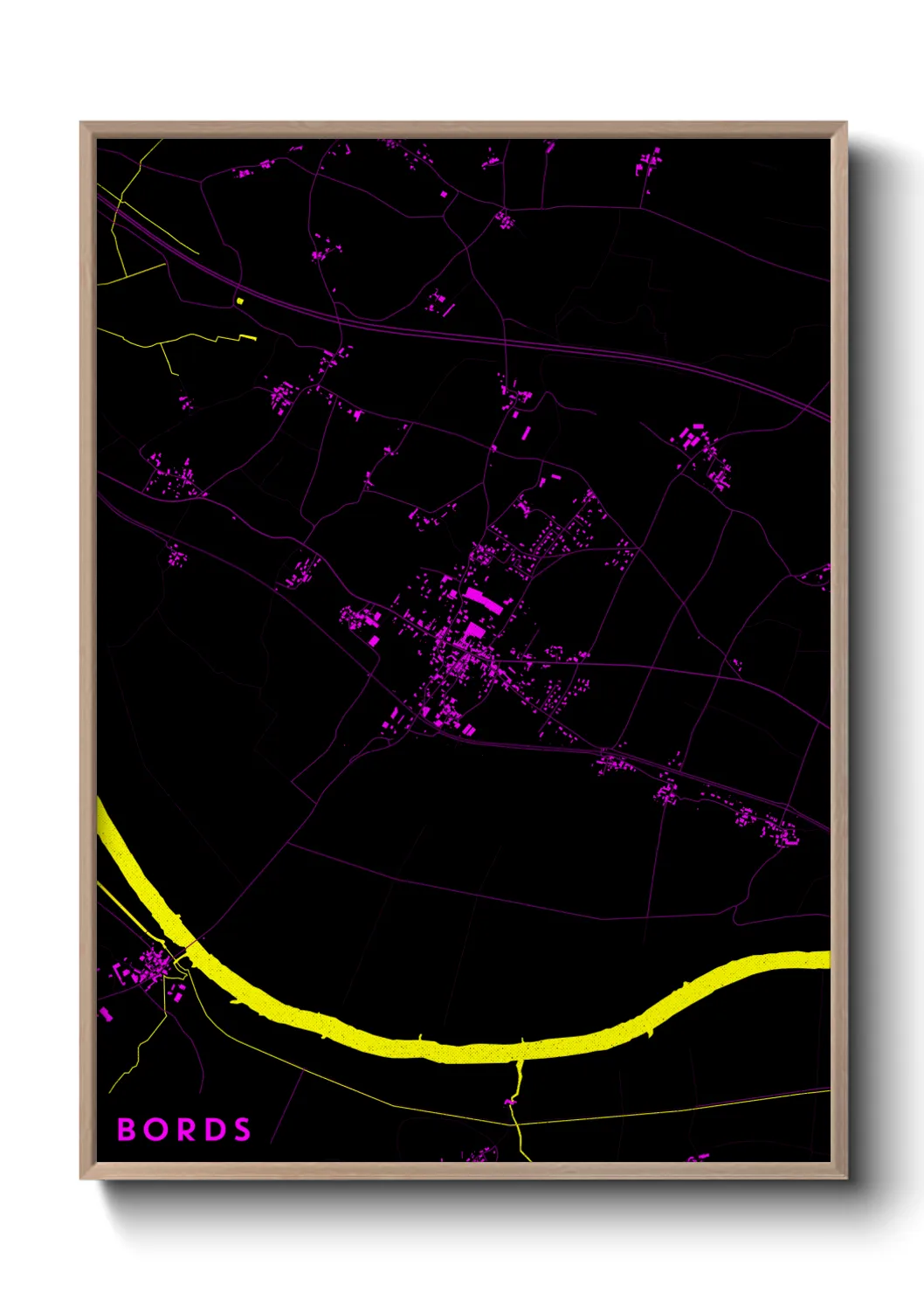Une affiche de carte sur Bords