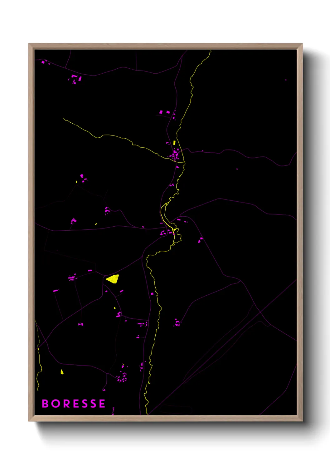 Une affiche de carte sur Boresse