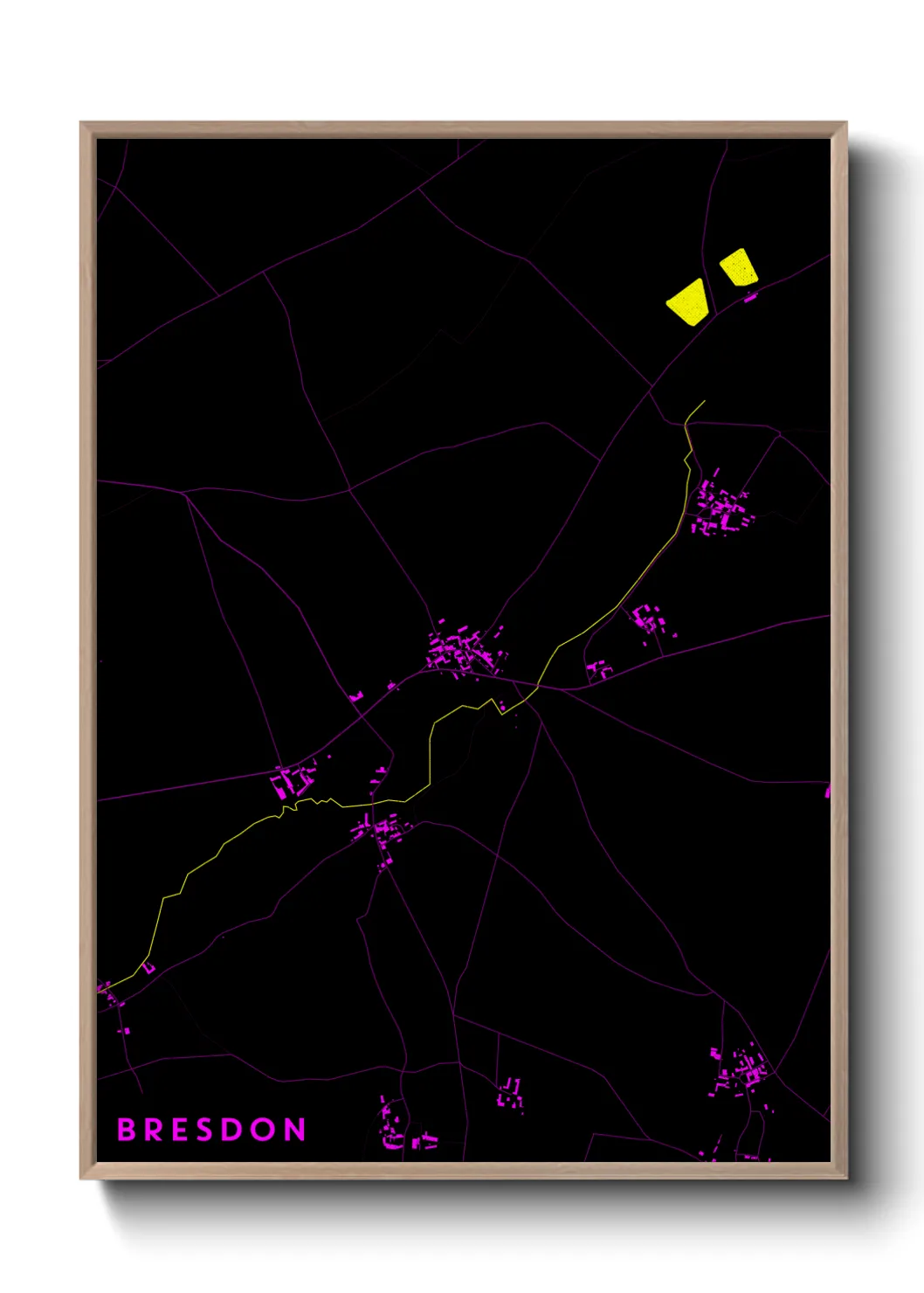 Une affiche de carte sur Bresdon