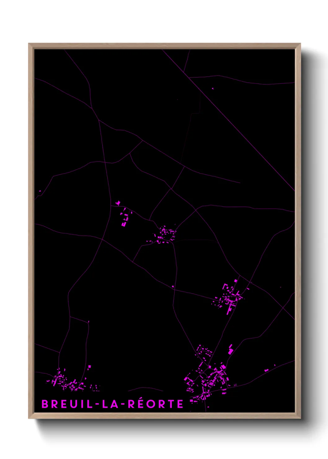 Une affiche de carte sur Breuil-la-Réorte