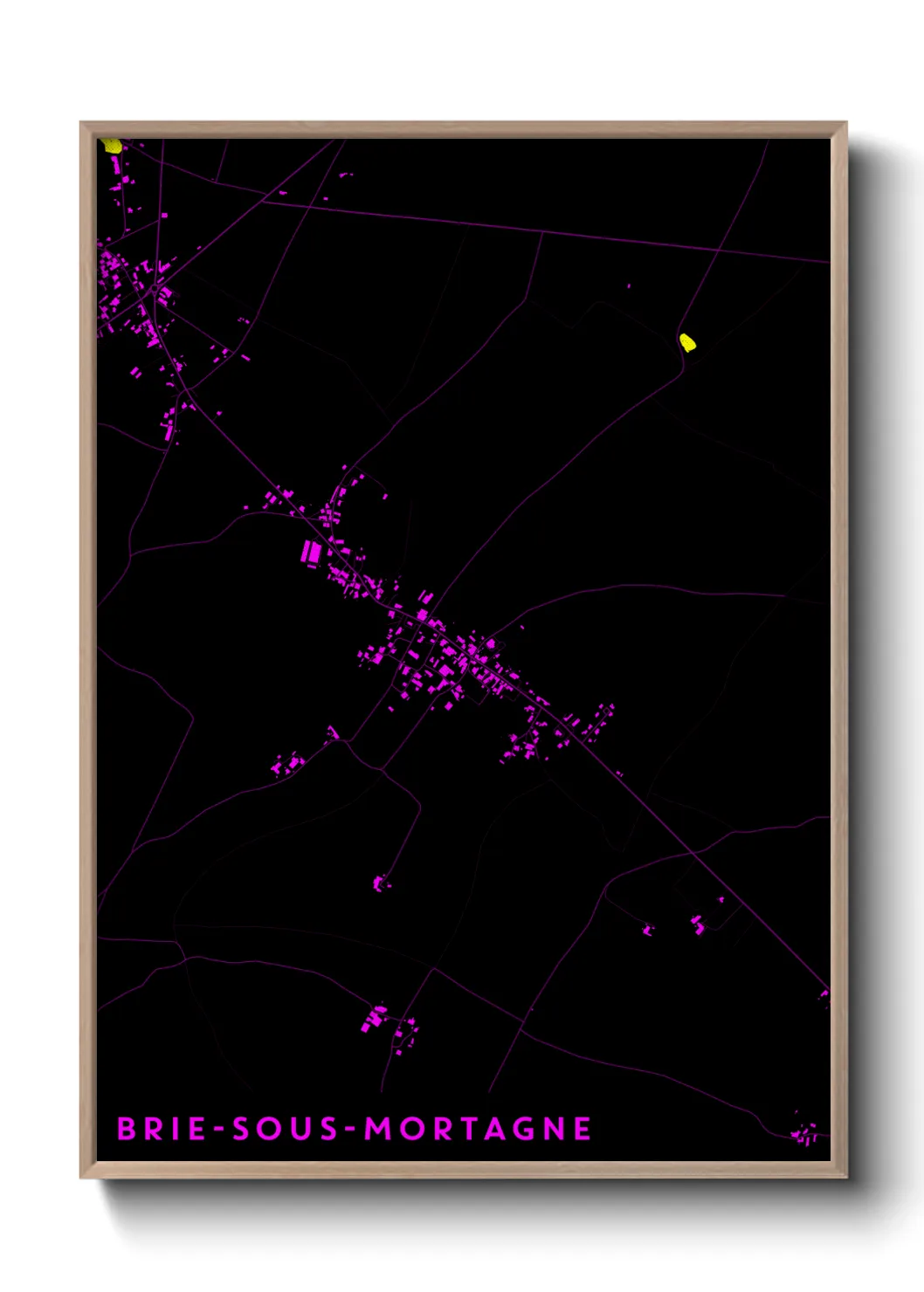 Une affiche de carte sur Brie-sous-Mortagne