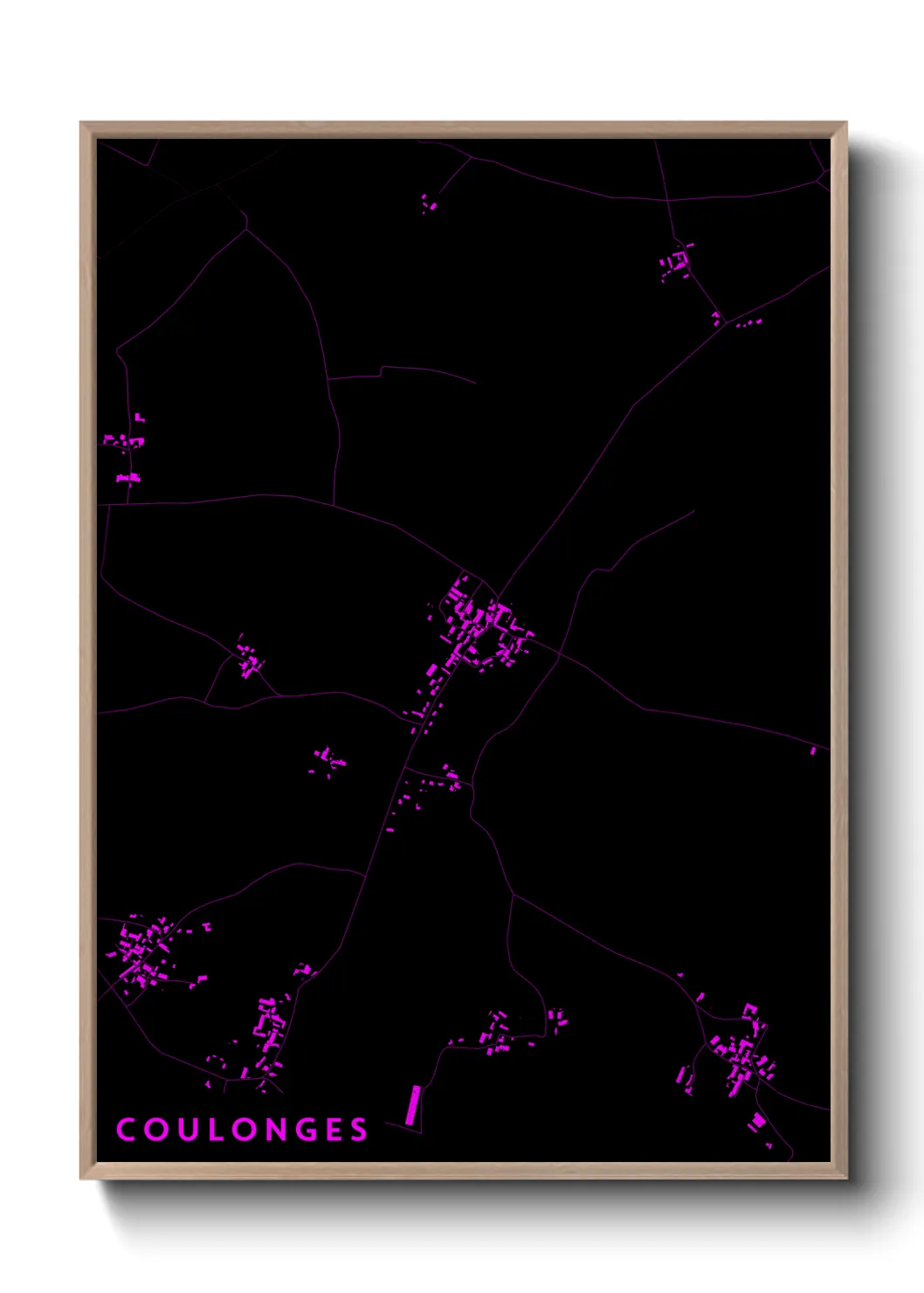 Une affiche de carte sur Coulonges