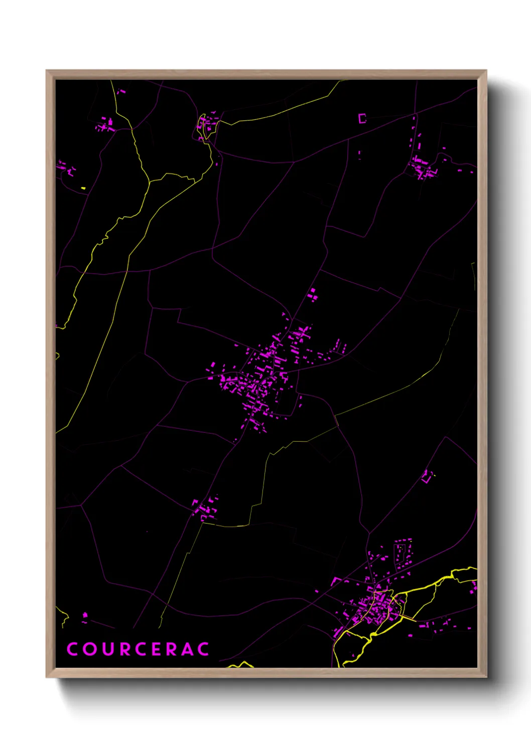 Une affiche de carte sur Courcerac