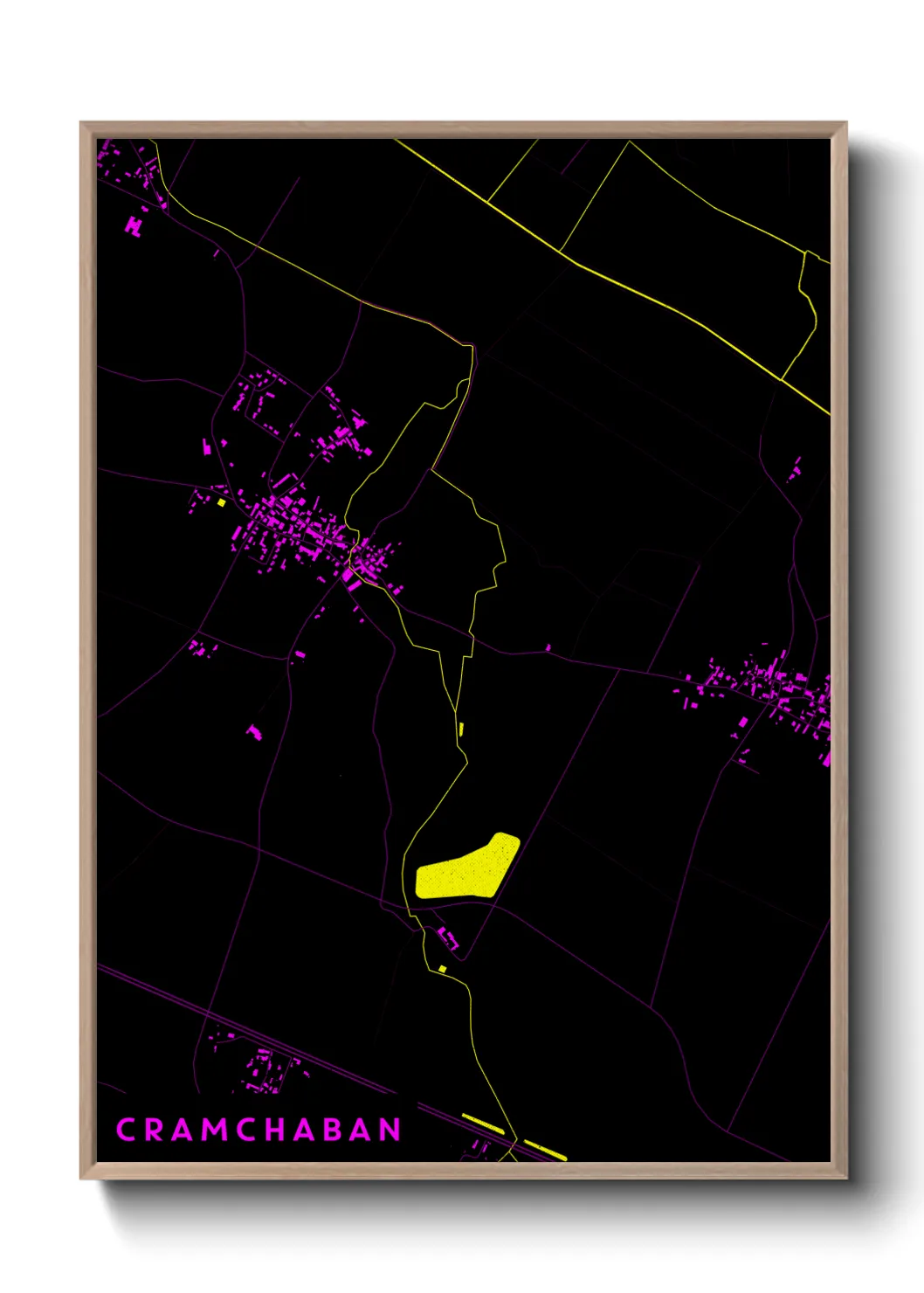 Une affiche de carte sur Cramchaban